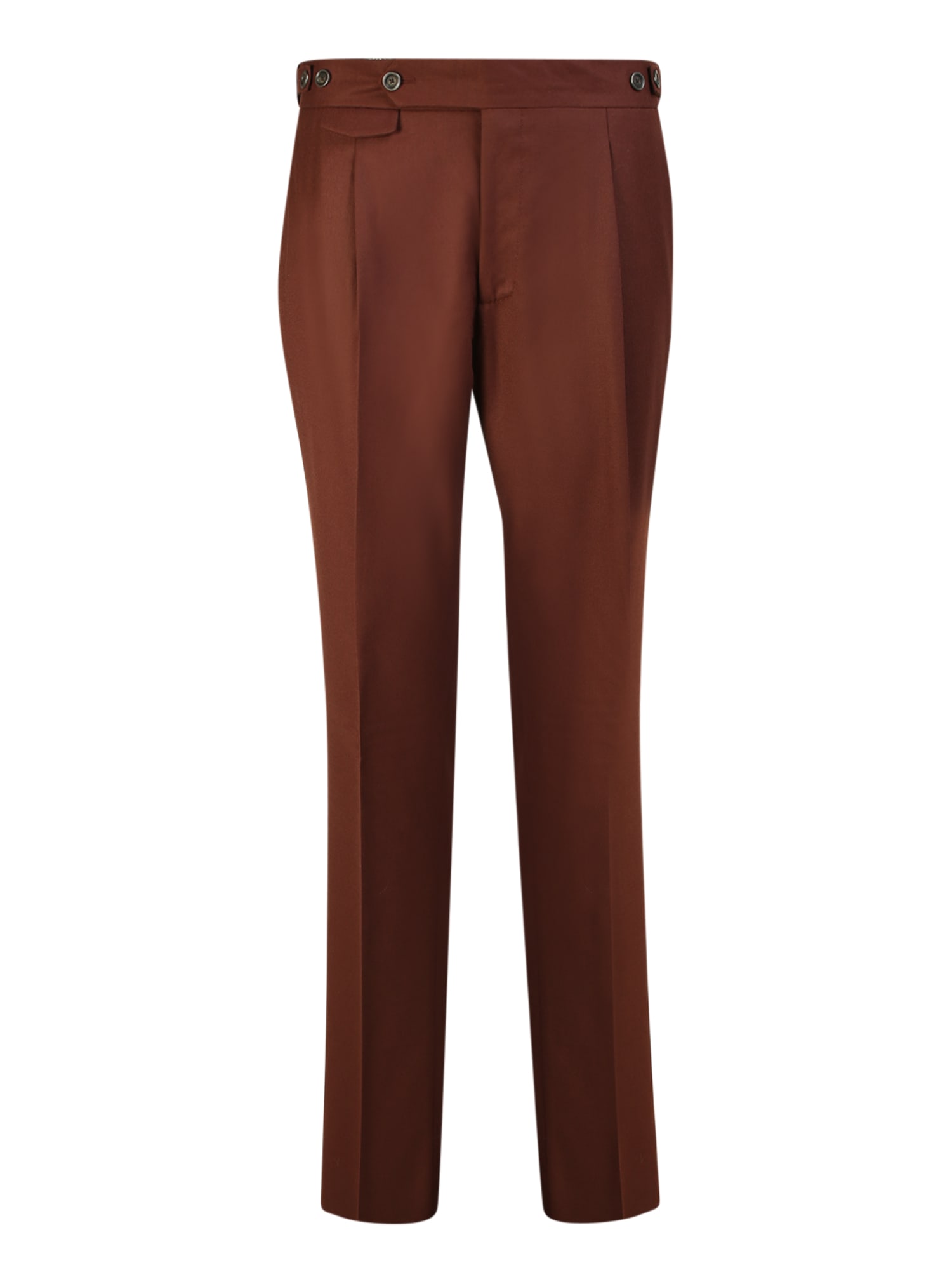 Shop Lardini Stretch Wool Trousers Bordeaux In Blue