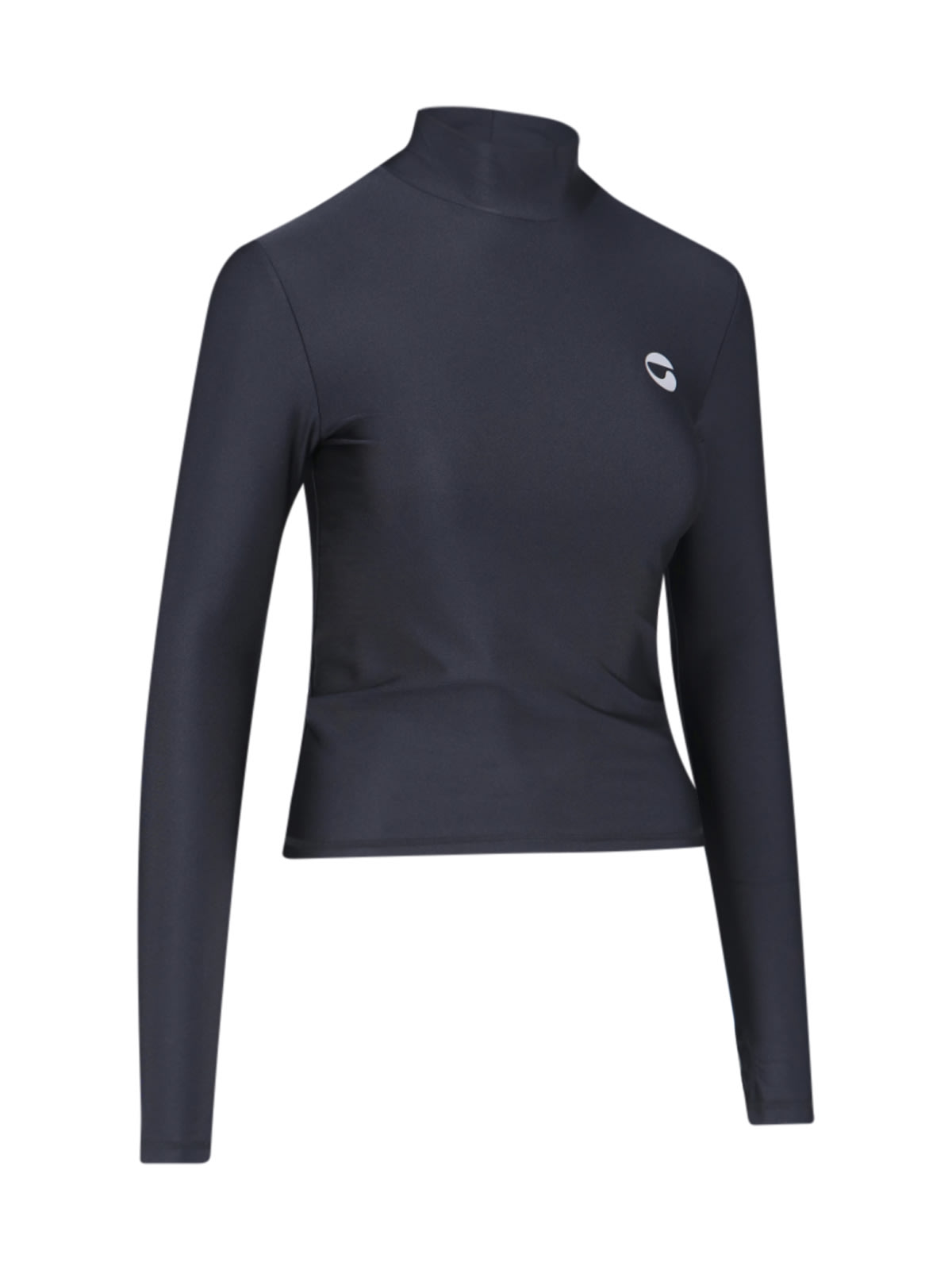 Coperni High Neck Turtleneck Stretch Top In Black