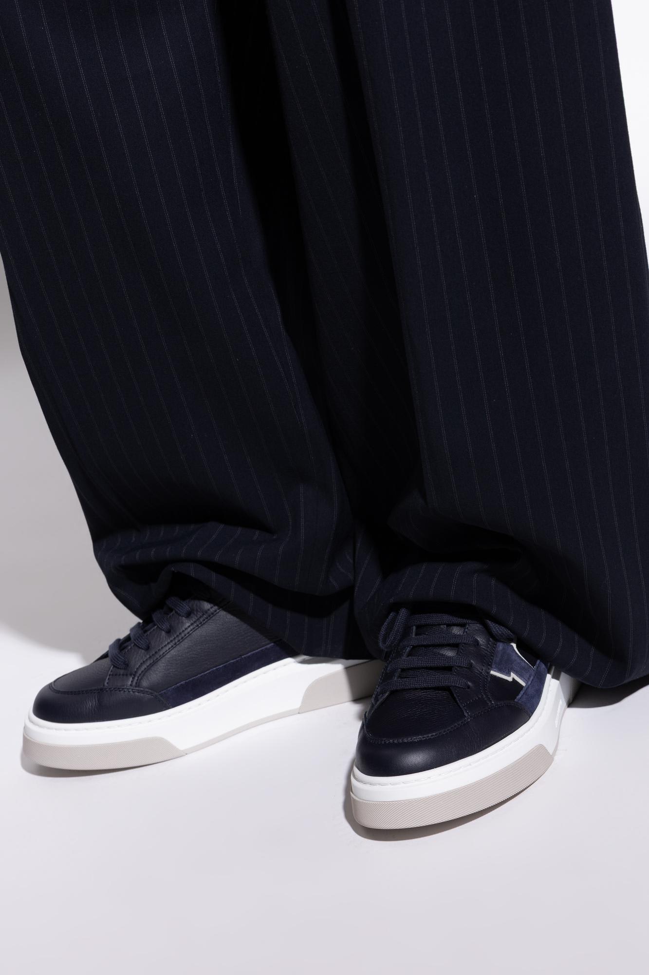 Ferragamo Cassina Gan 2 Low Top Sneakers In Blue