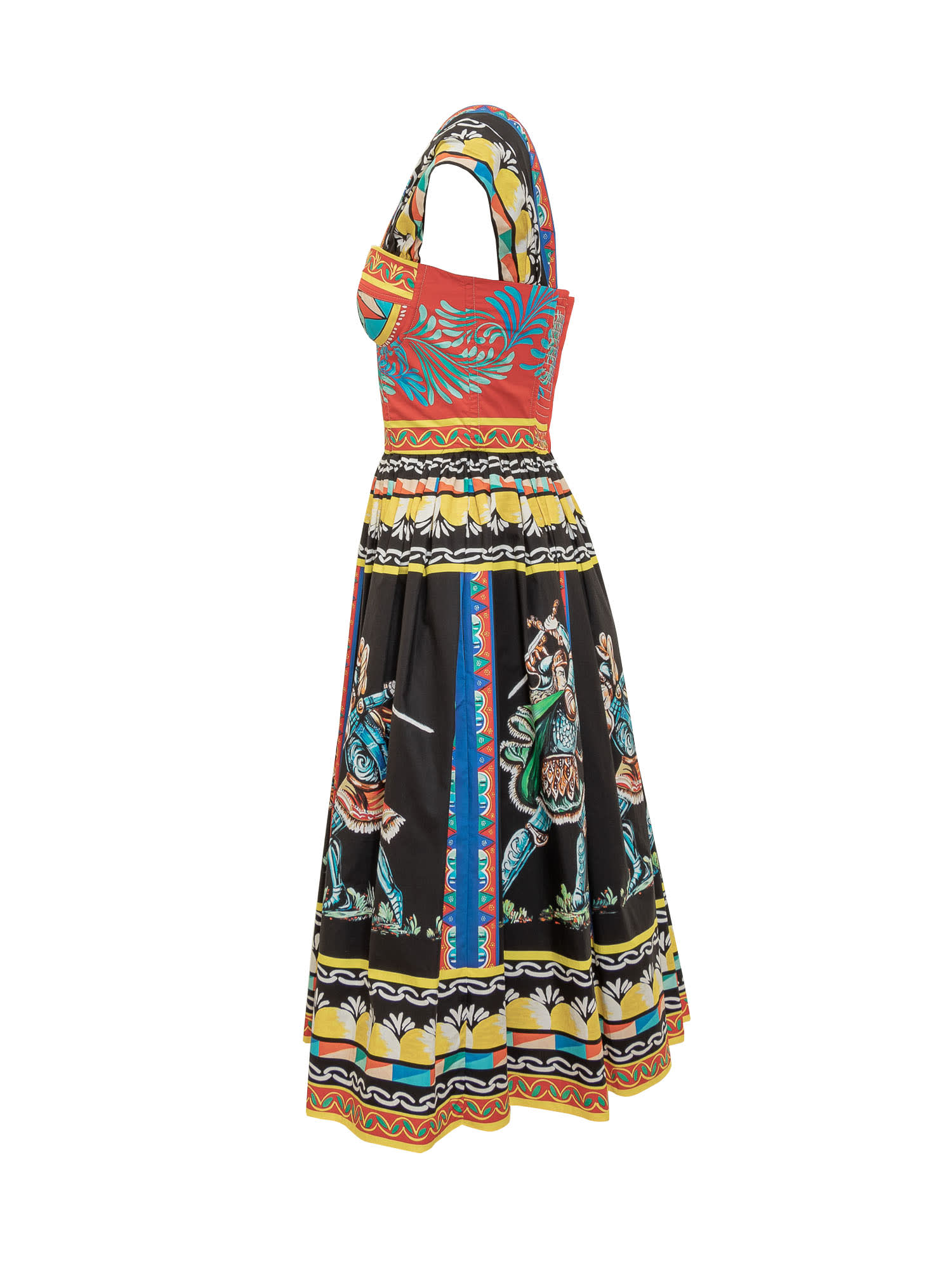 Shop Dolce & Gabbana Midi Dress In Frigo 14 Stampa