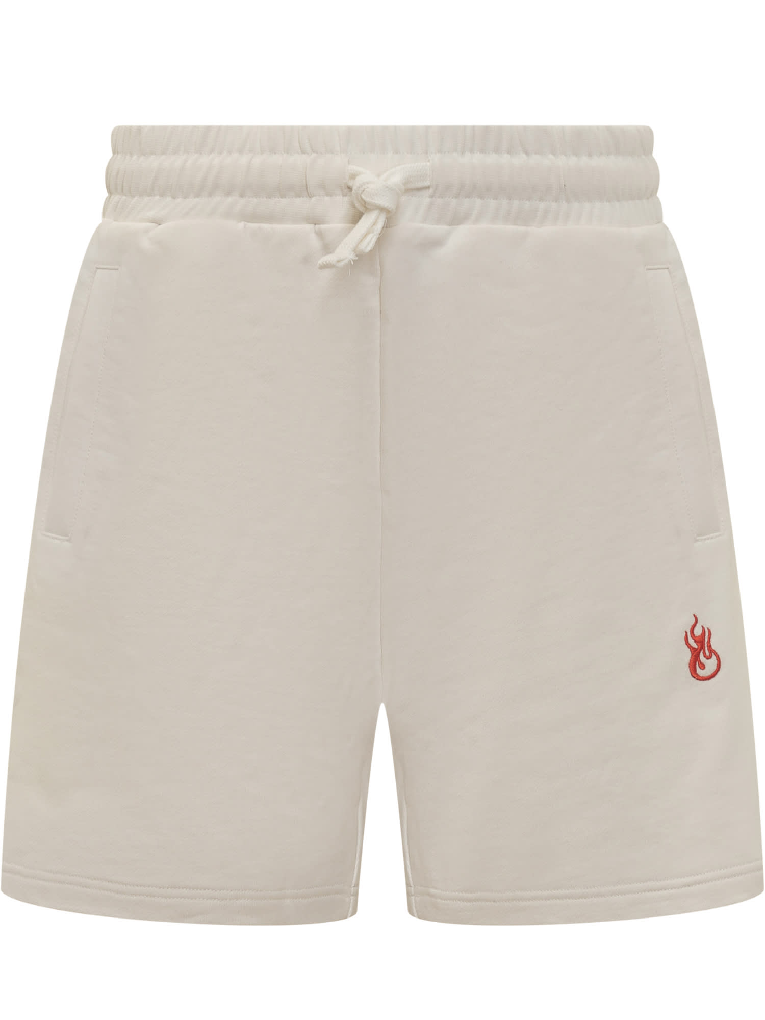 Shop Vision Of Super Flames Shorts In White