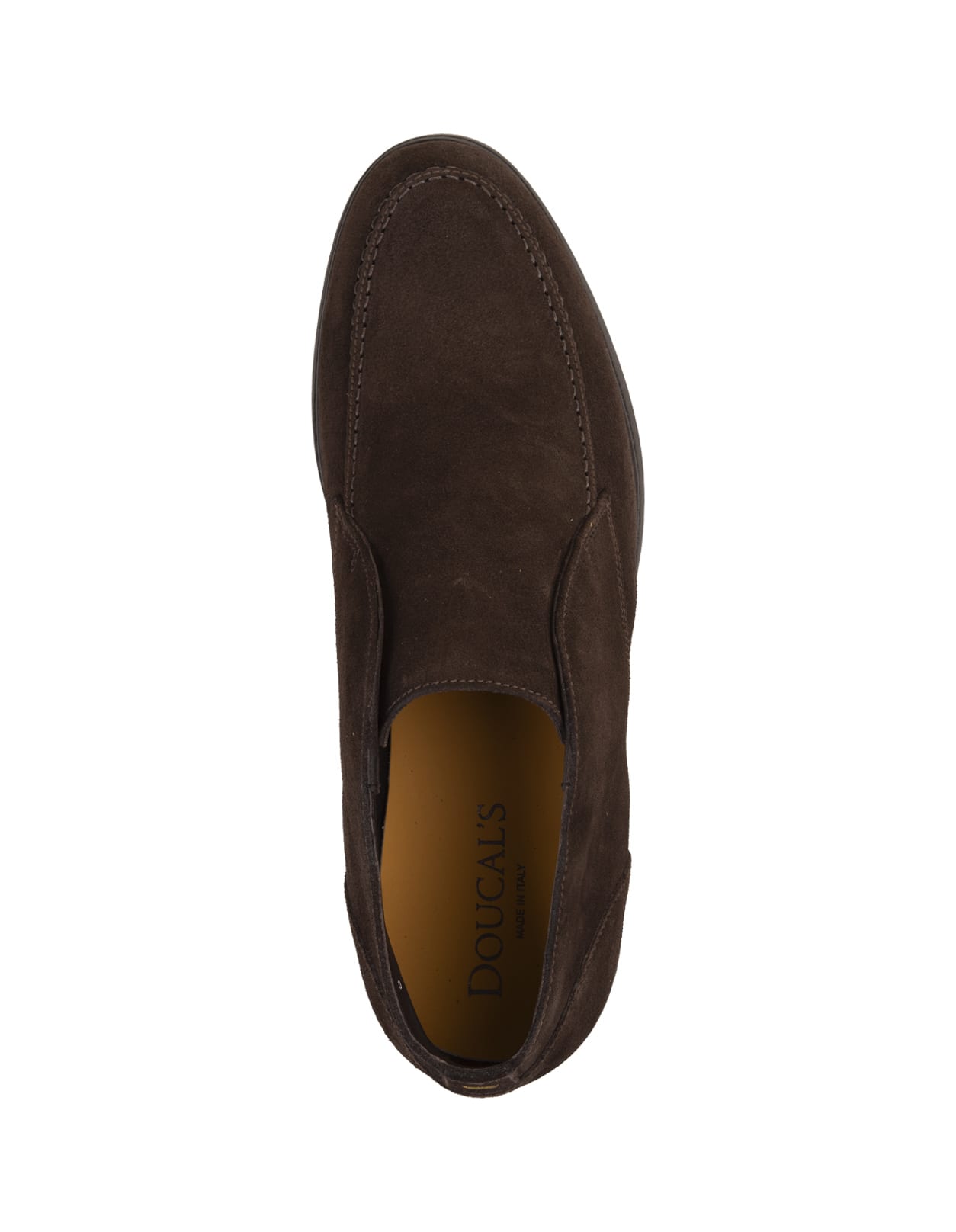 Shop Doucal's Dark Brown Suede Slip-on Ankle Boots