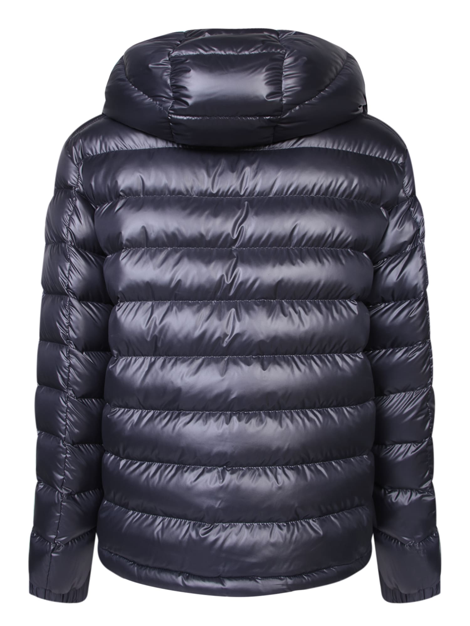 Shop Moncler Besines Blue Down Jacket