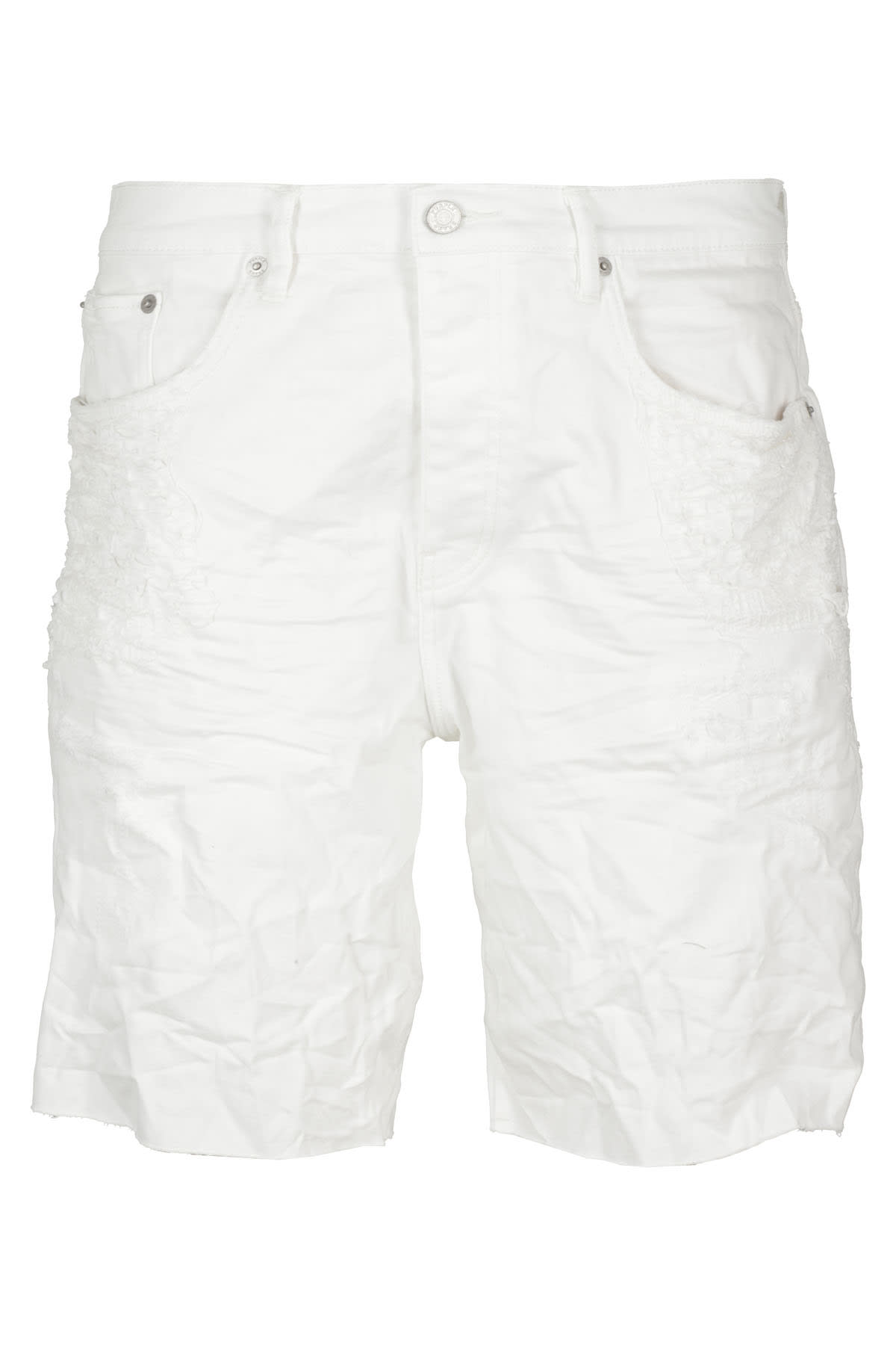 Shop Purple Brand Destroy Pocket In Wqdp White Quilted