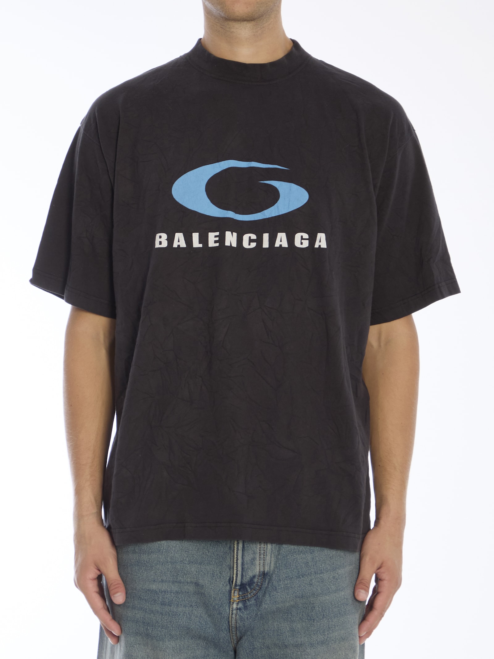 Shop Balenciaga Loop Sports Icon T-shirt In Black