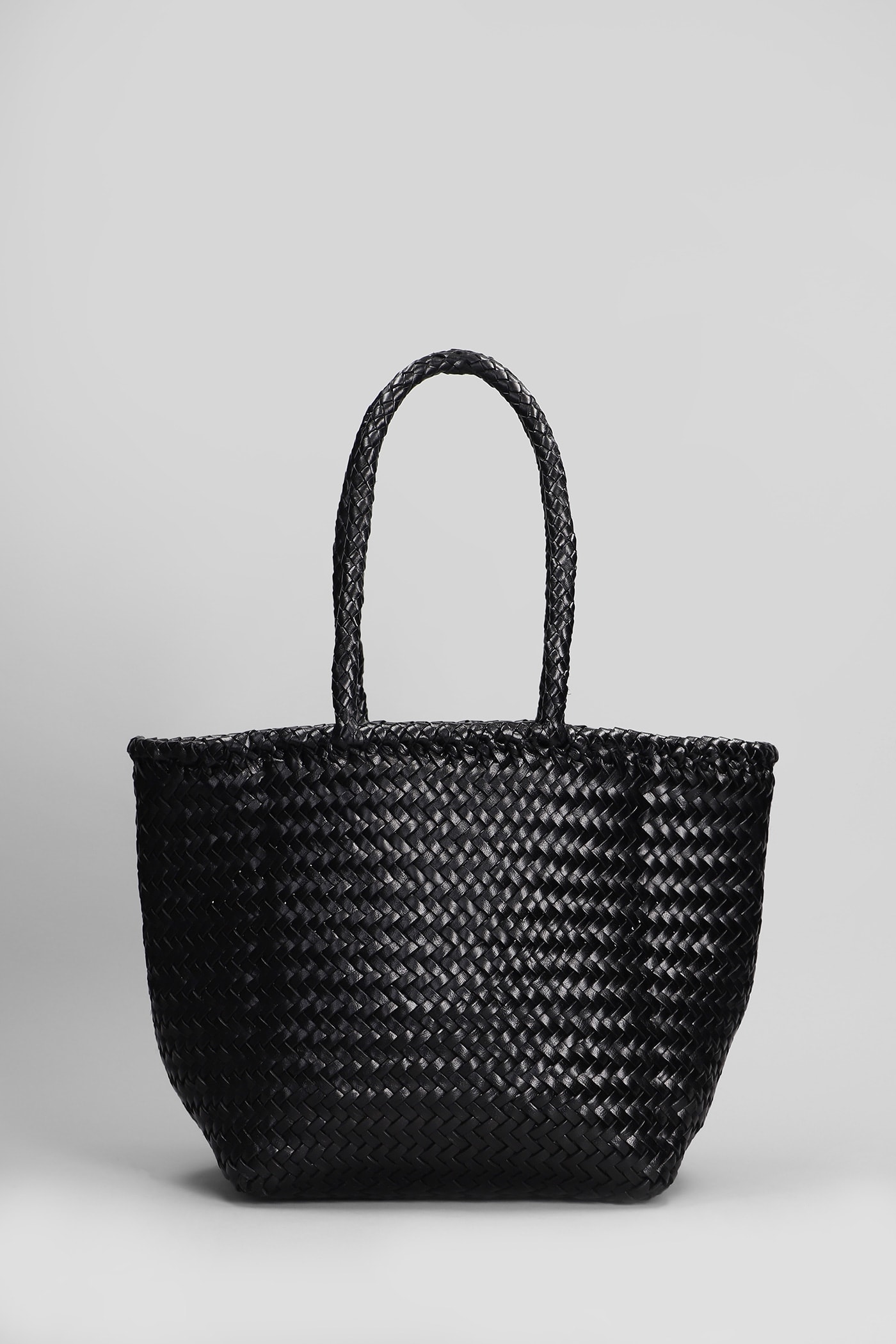 Shop Dragon Diffusion Grace Basket Small Hand Bag In Black Leather