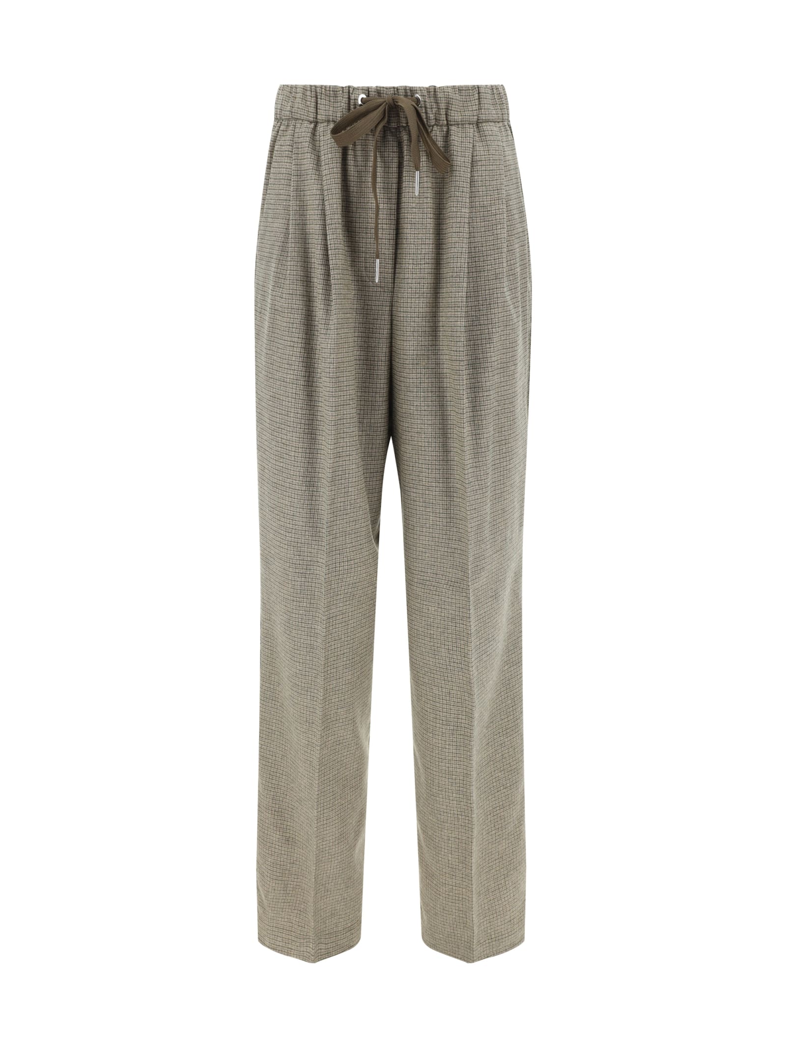 Shop Pinko Pants In Mul Cammello/verde