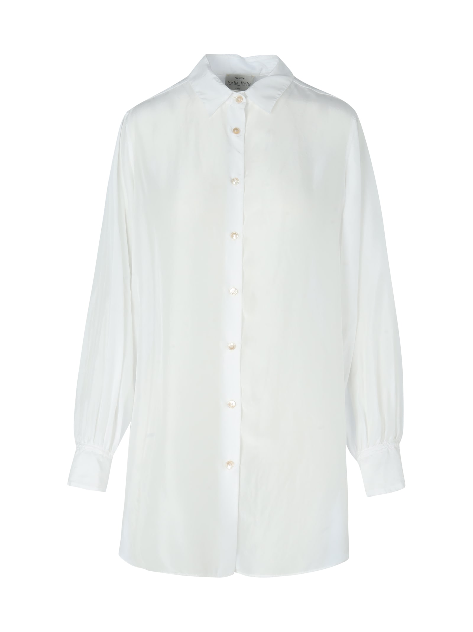 Forte Forte Habotai Silk Shirt In White