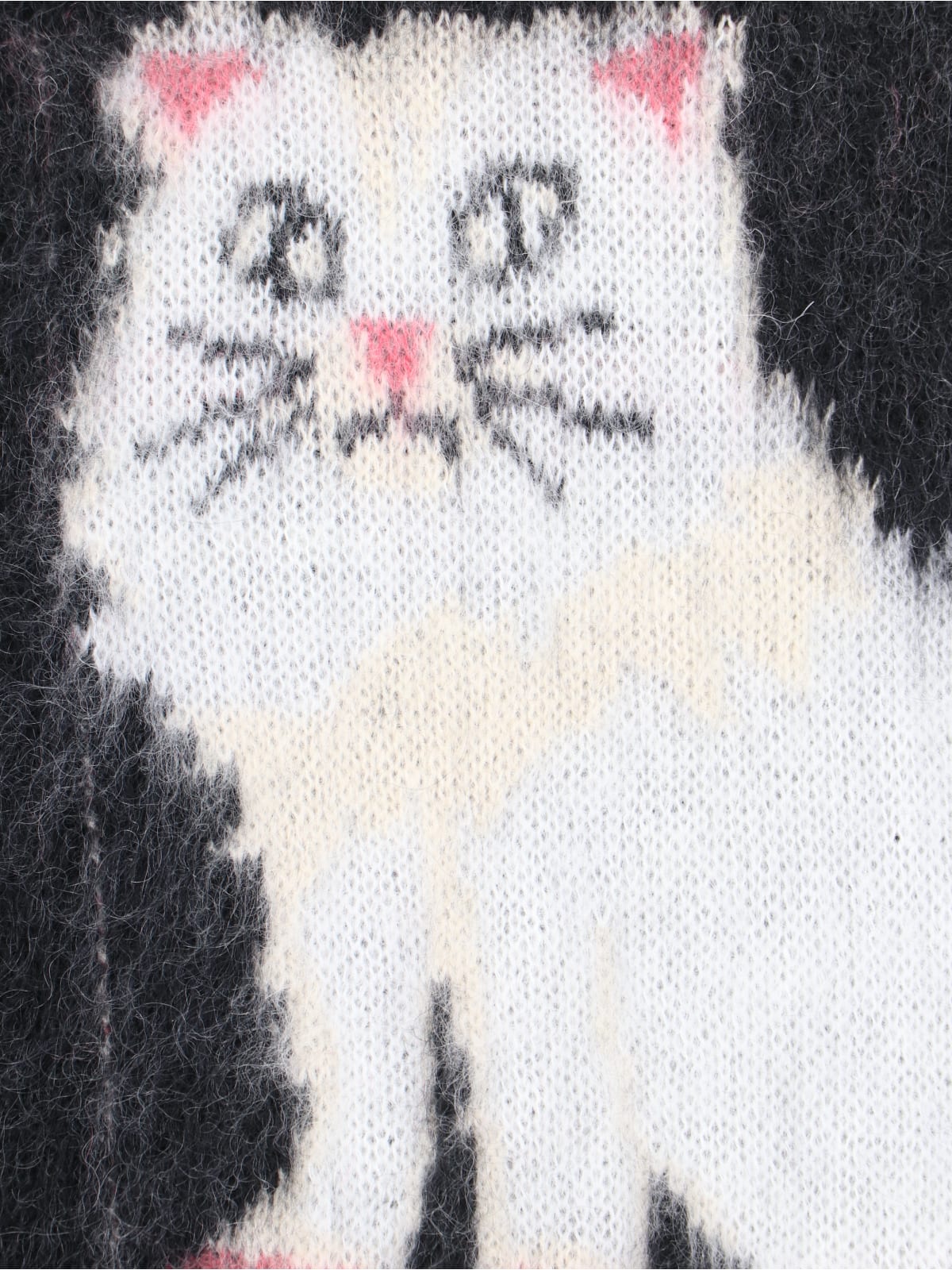 Shop Magliano Cat Intarsia Sweater In Black