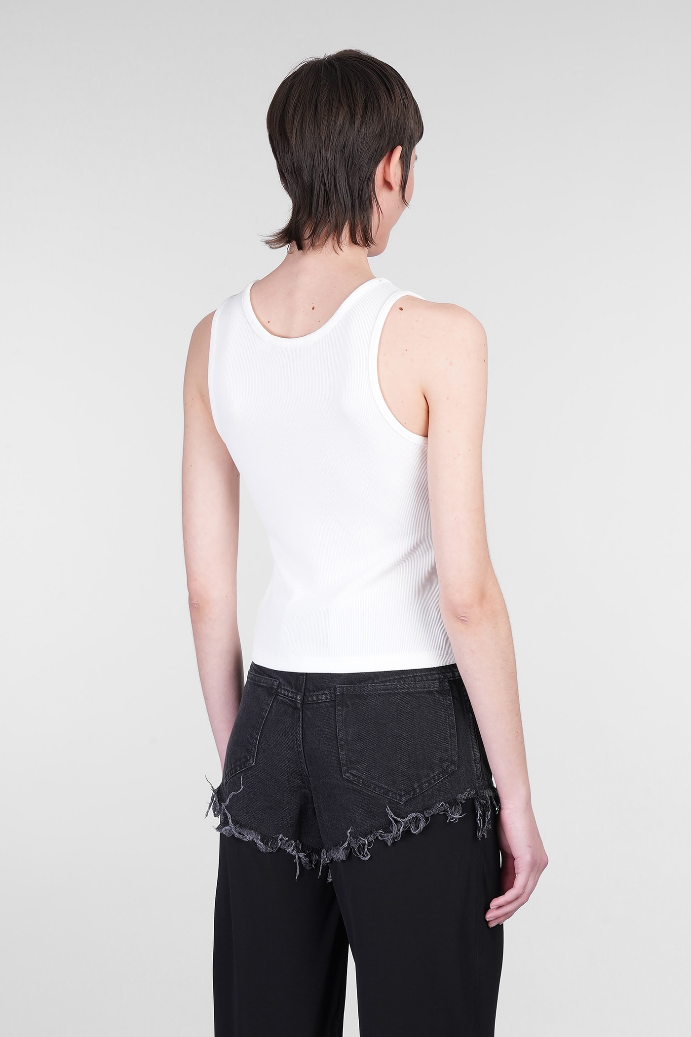 Christopher Esber Tank Top In White Polyester In Multi
