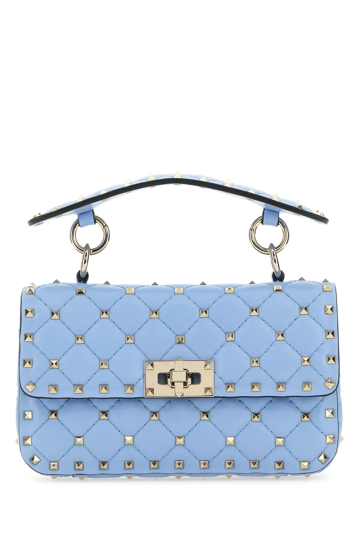 Shop Valentino Small Shoulder Bag Rock In Popelineblue