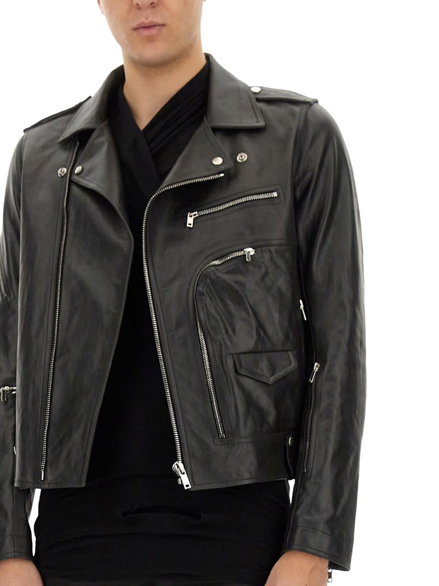 Rick Owens Bauhaus Stooges Leather Jacket In Black