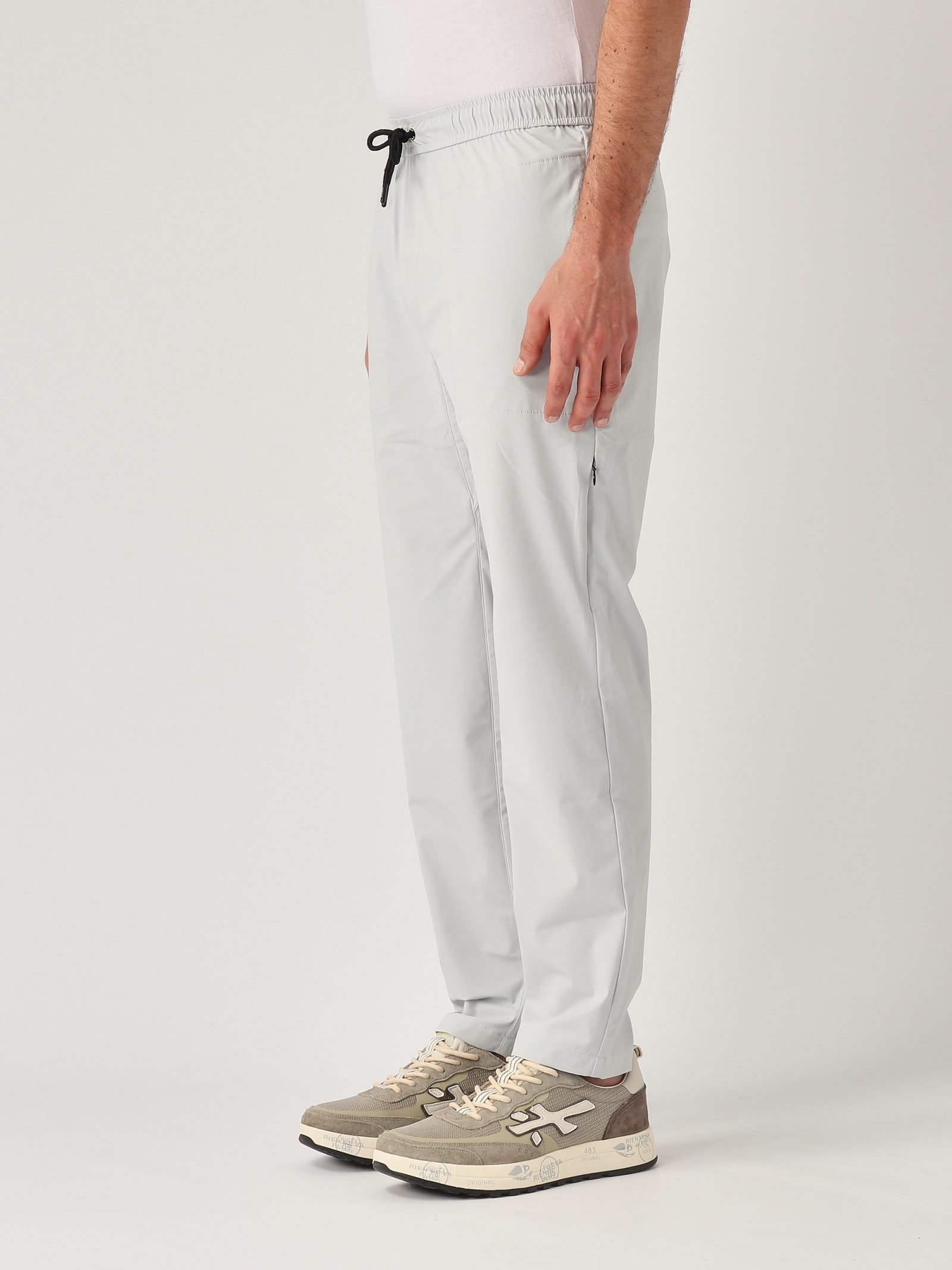 Shop K-way Med Travel Trousers In Grigio