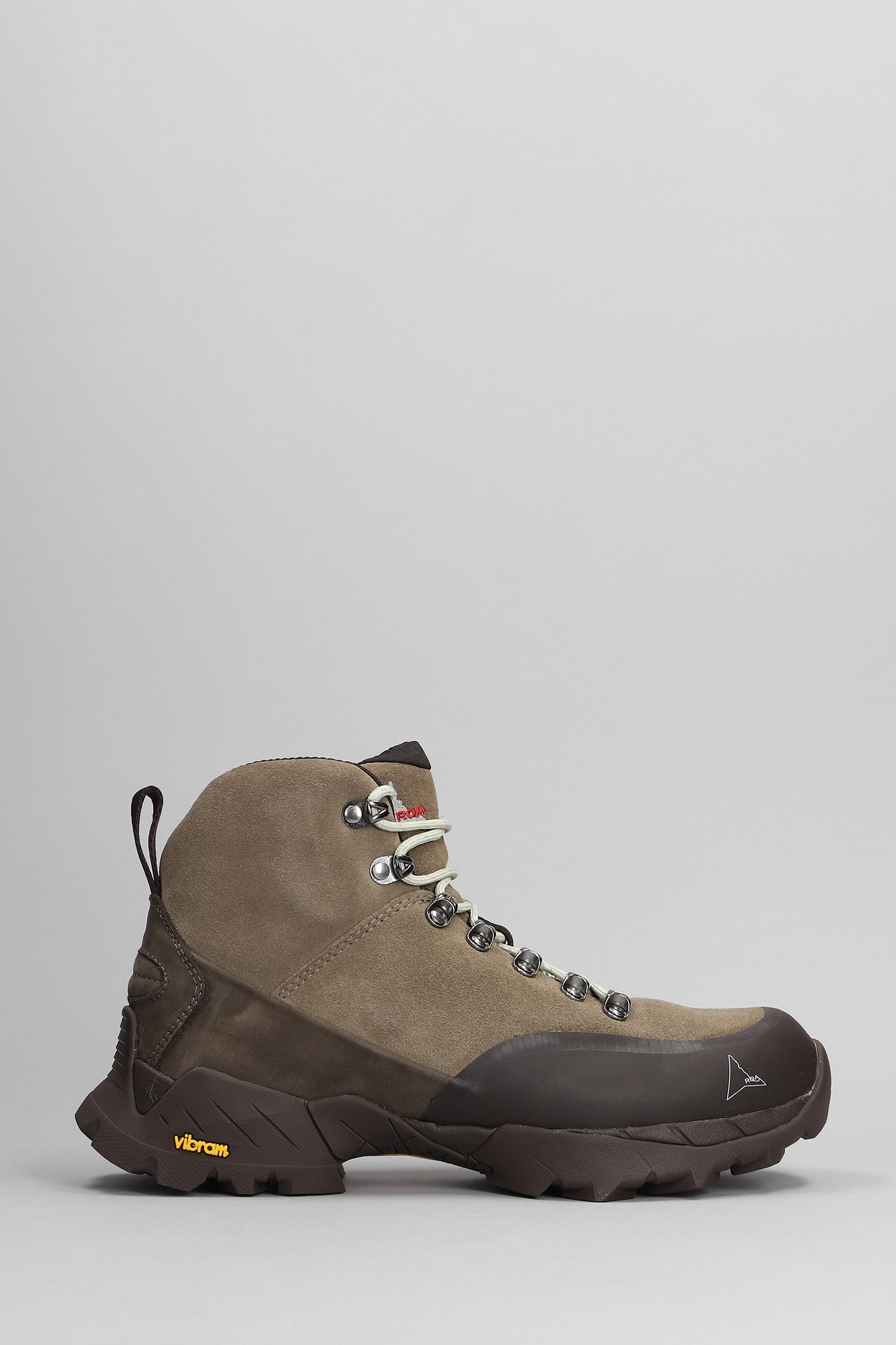ROA ANDREAS COMBAT BOOTS IN TAUPE SUEDE
