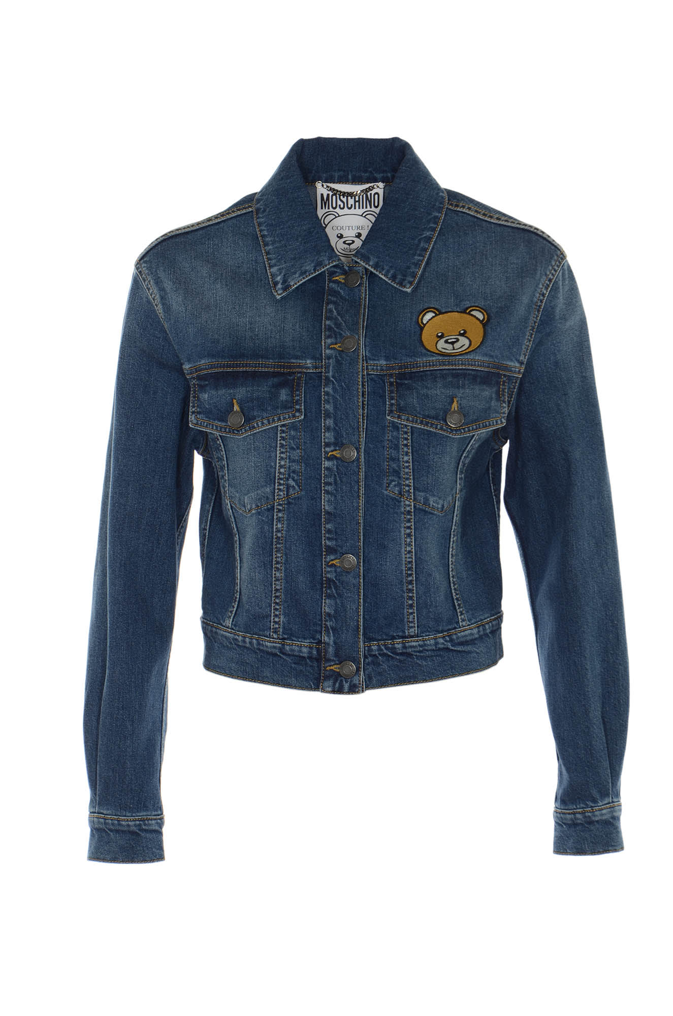 Moschino Bear Patched Denim Jacket