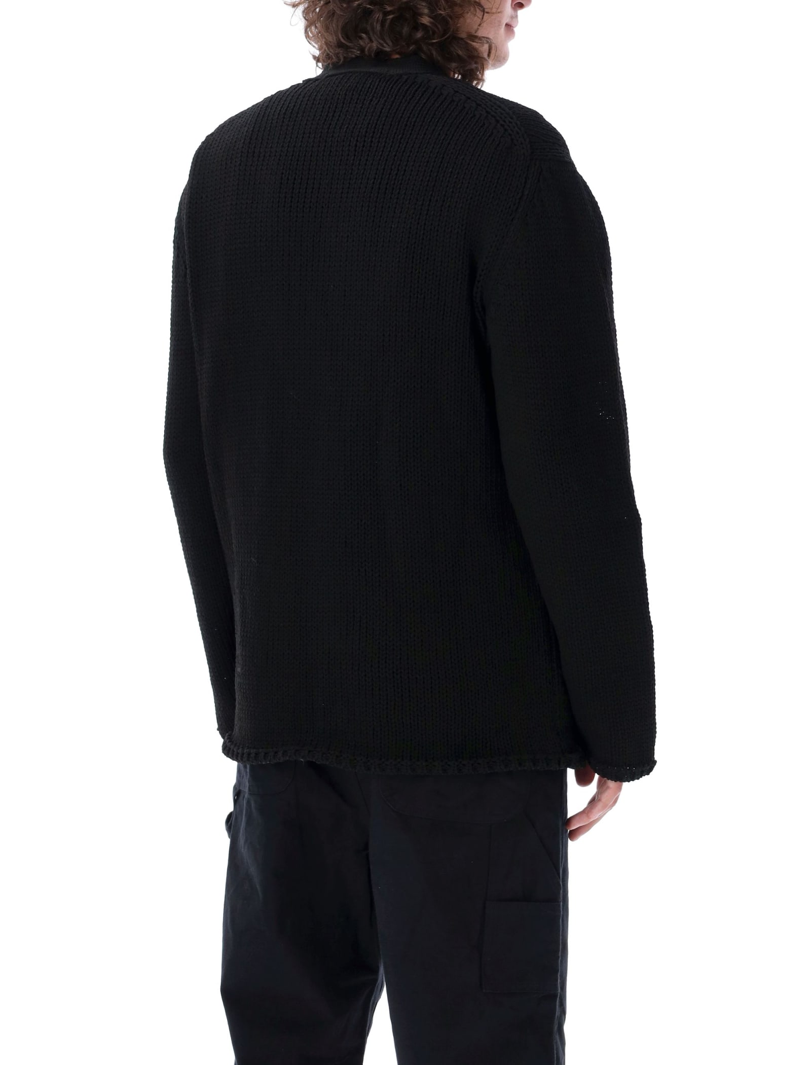 Shop Comme Des Garçons Homme Deux Cardigan Braid In Black