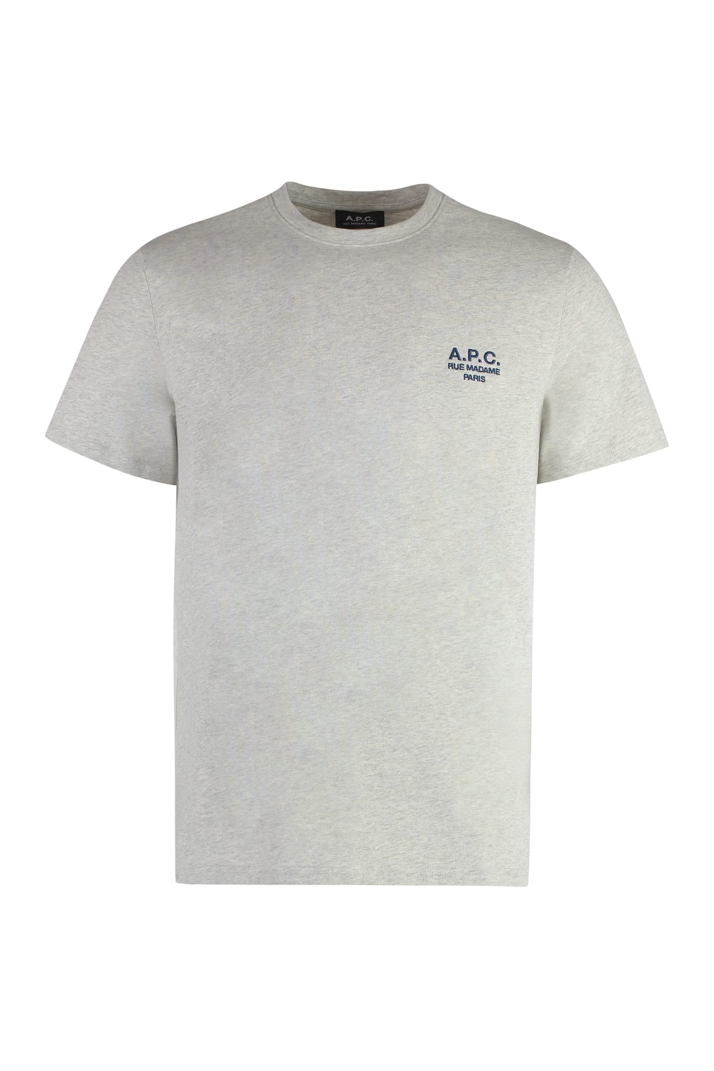 Apc Raymond Cotton Crew-neck T-shirt In Grey