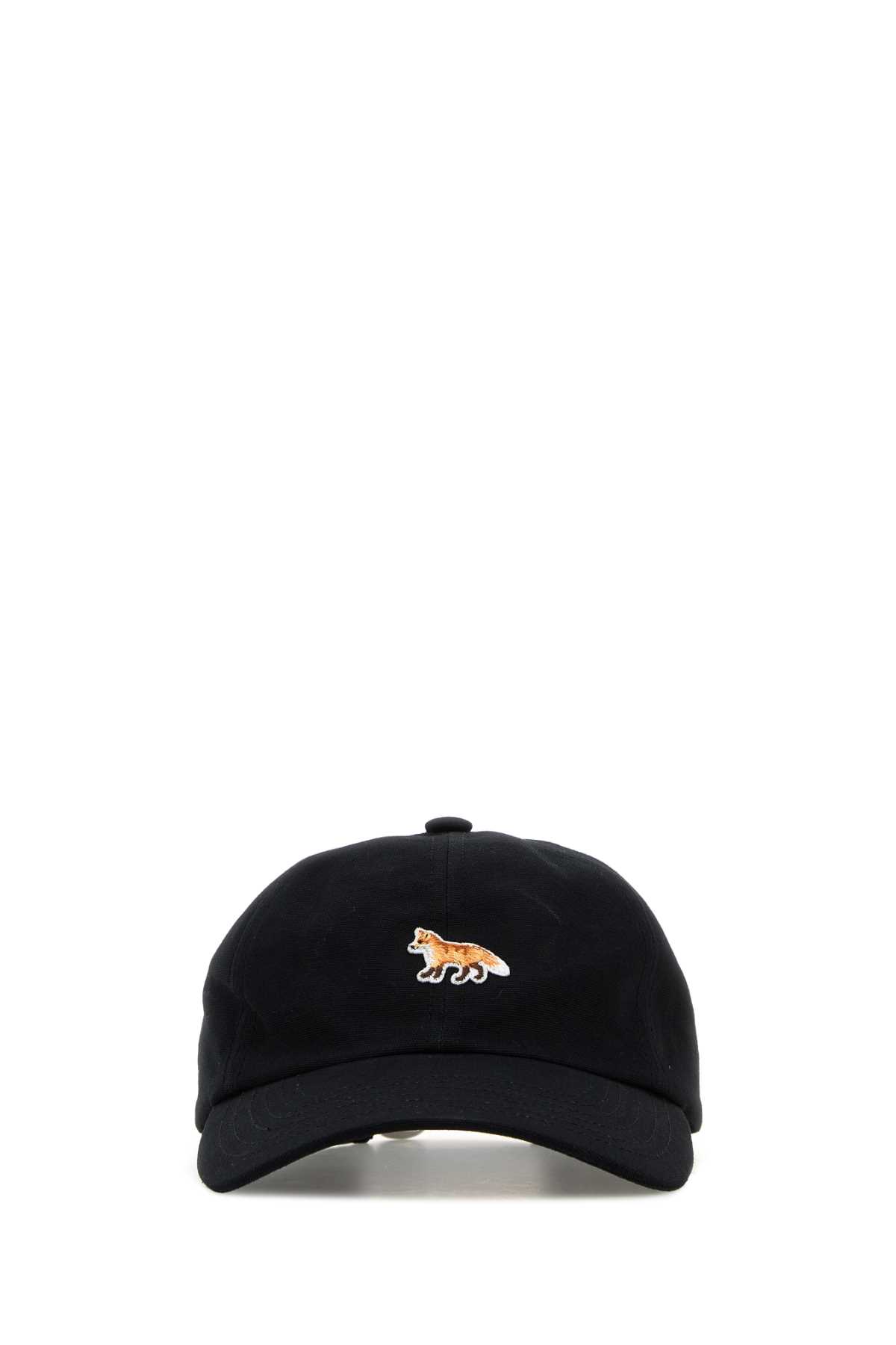 Maison Kitsuné Black Cotton Baseball Cap