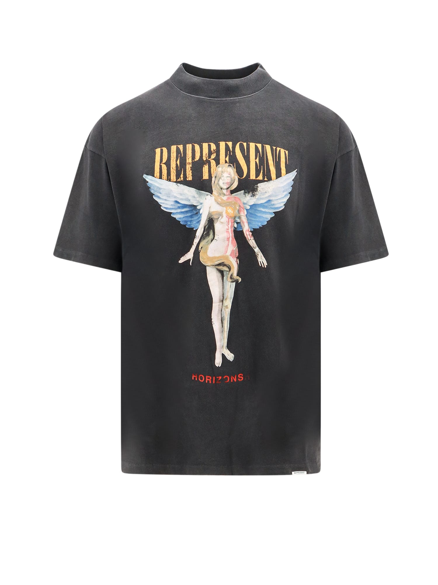 Shop Represent T-shirt In Aged Black