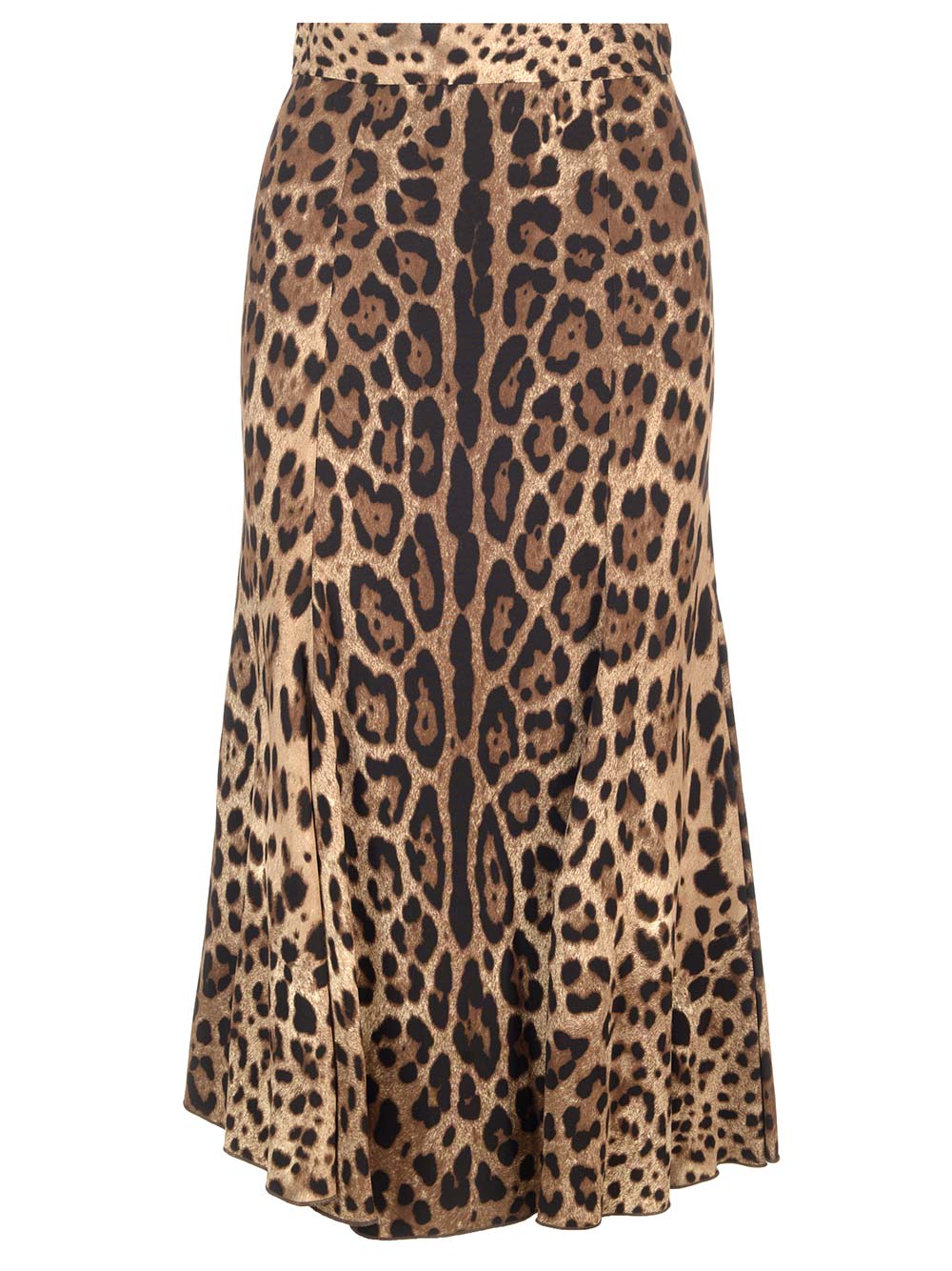 Dolce & Gabbana Animalier Midi Skirt In Animal Print