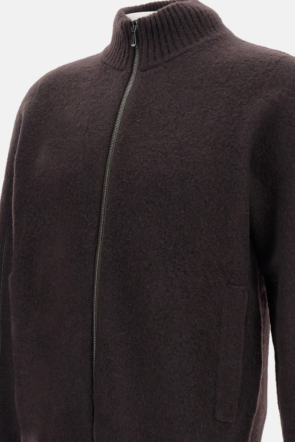 Drumohr Brushed Cardigan In Brown