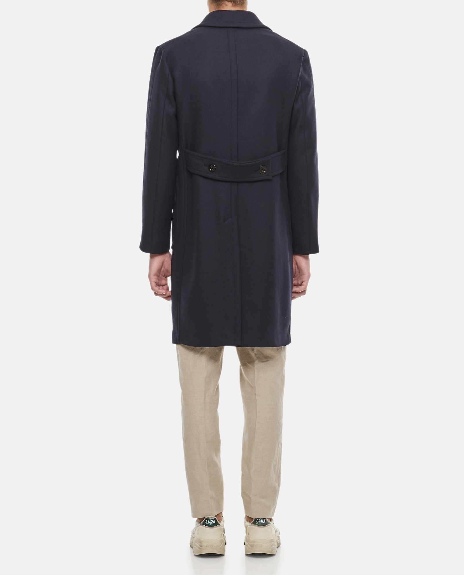 Shop Boglioli Double Polo Coat