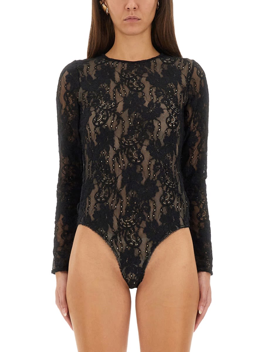 Zimmermann Body Lace Black In Black