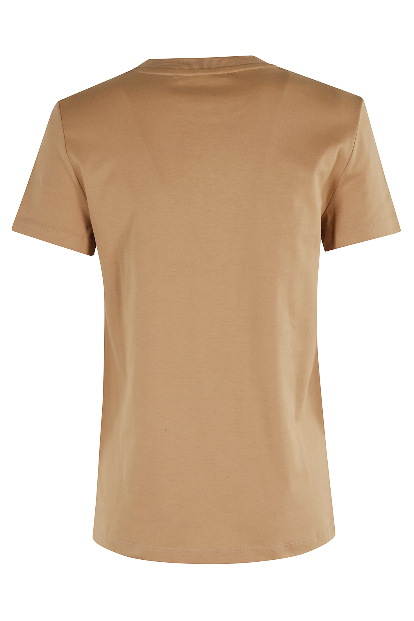 Max Mara Camel-coloured T-shirt In Cotton In Brown
