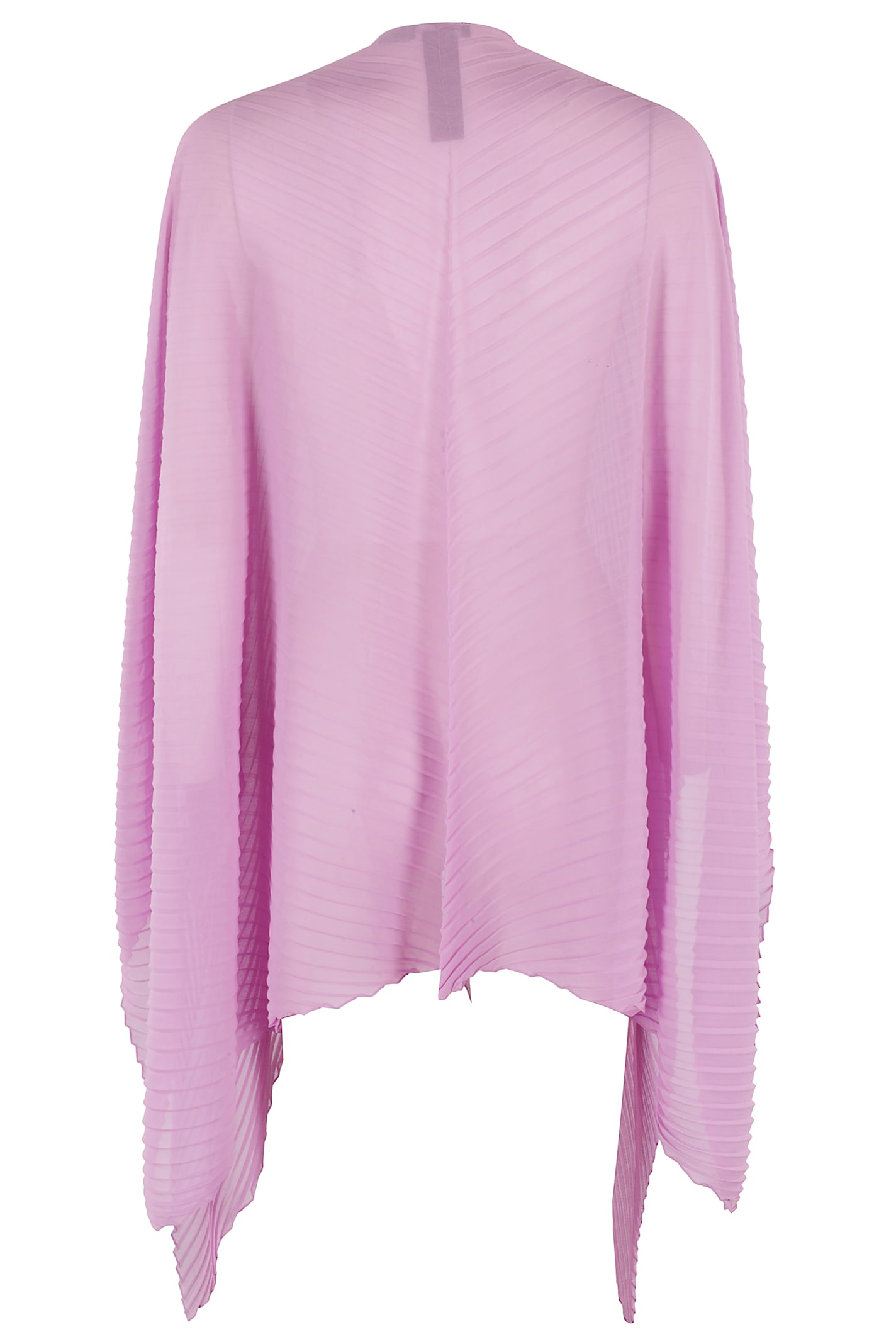 Emporio Armani Plissé Semi-sheer Chiffon Scarf In Hollyhock