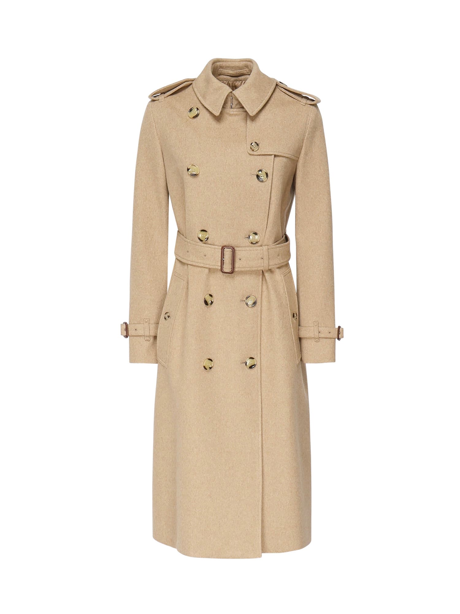 Burberry Kensington Midi Cashmere Coat In Brown