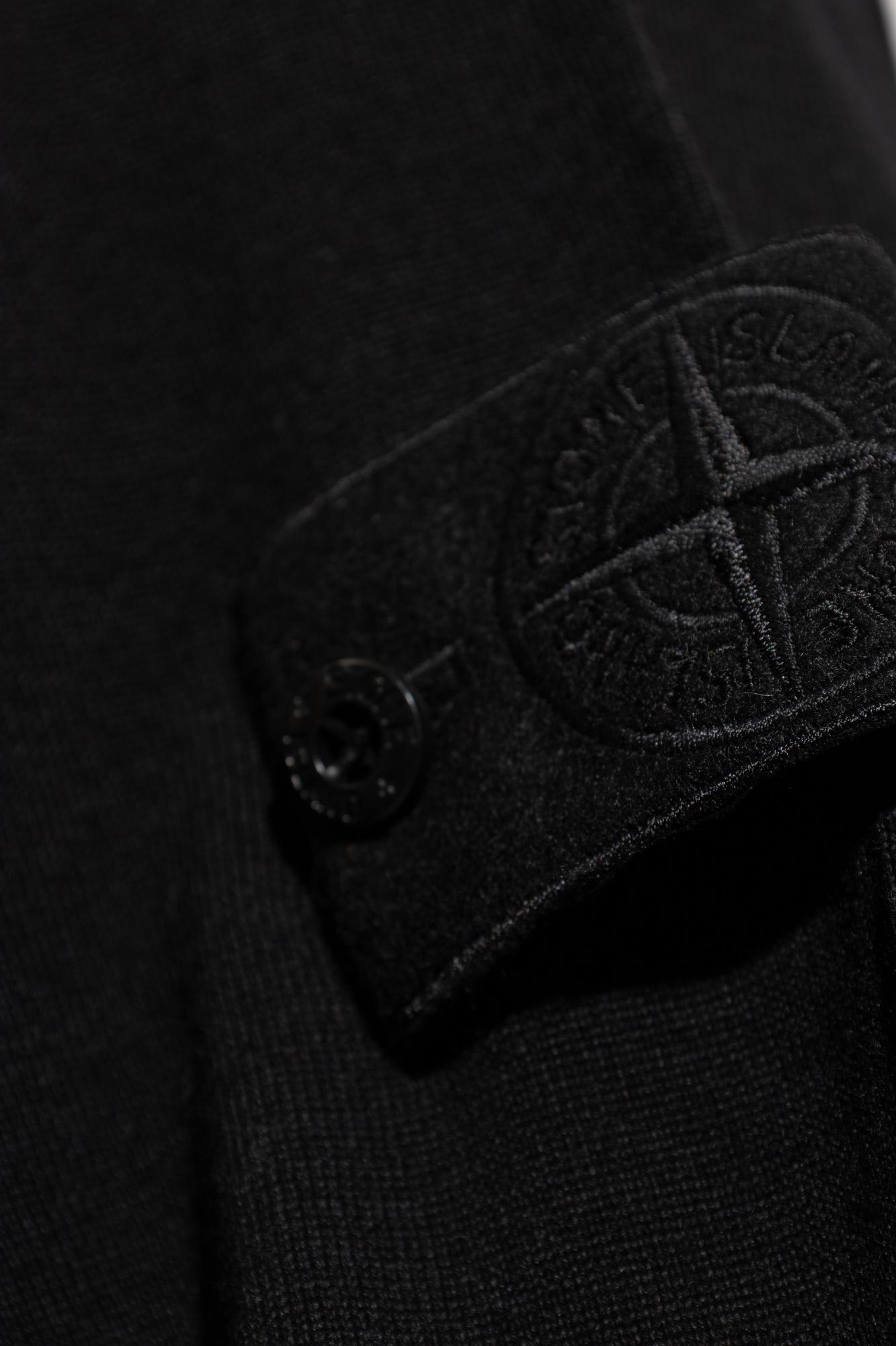 Stone Island Ribbed Crewneck Sweater With Long Sleeves In Black