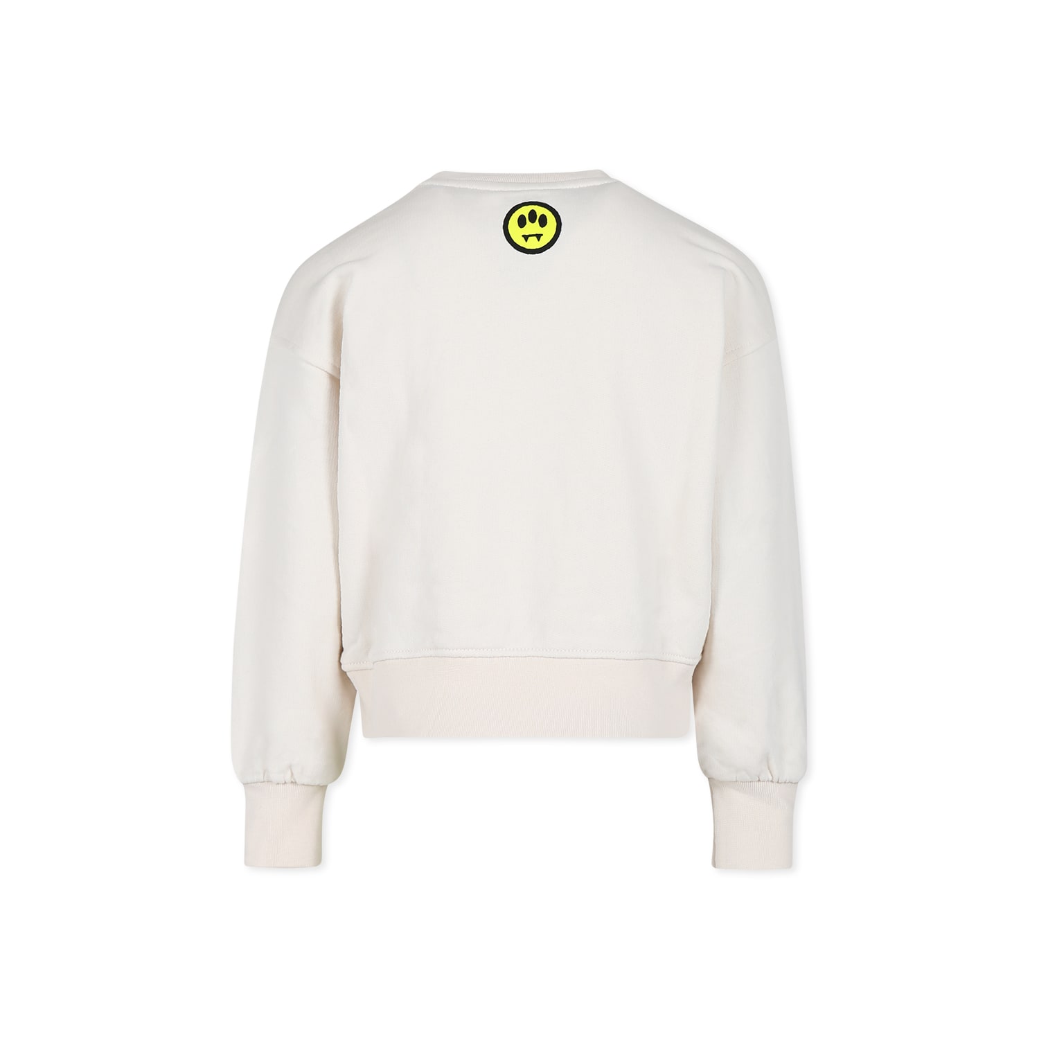 Barrow Ivory Sweatshirt For Girl With Smiley In Ivory
