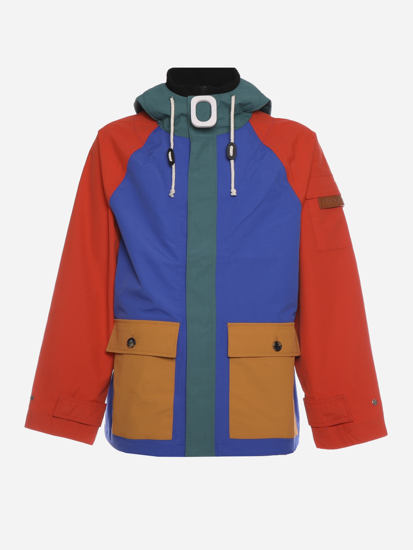 J.W. Anderson Multicolor Hoodie Jacket In Nylon