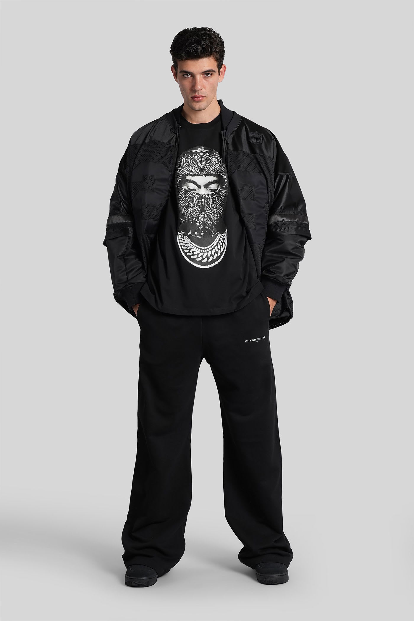 Ih Nom Uh Nit Graphic Print Crewneck Short Sleeve T-shirt In Black