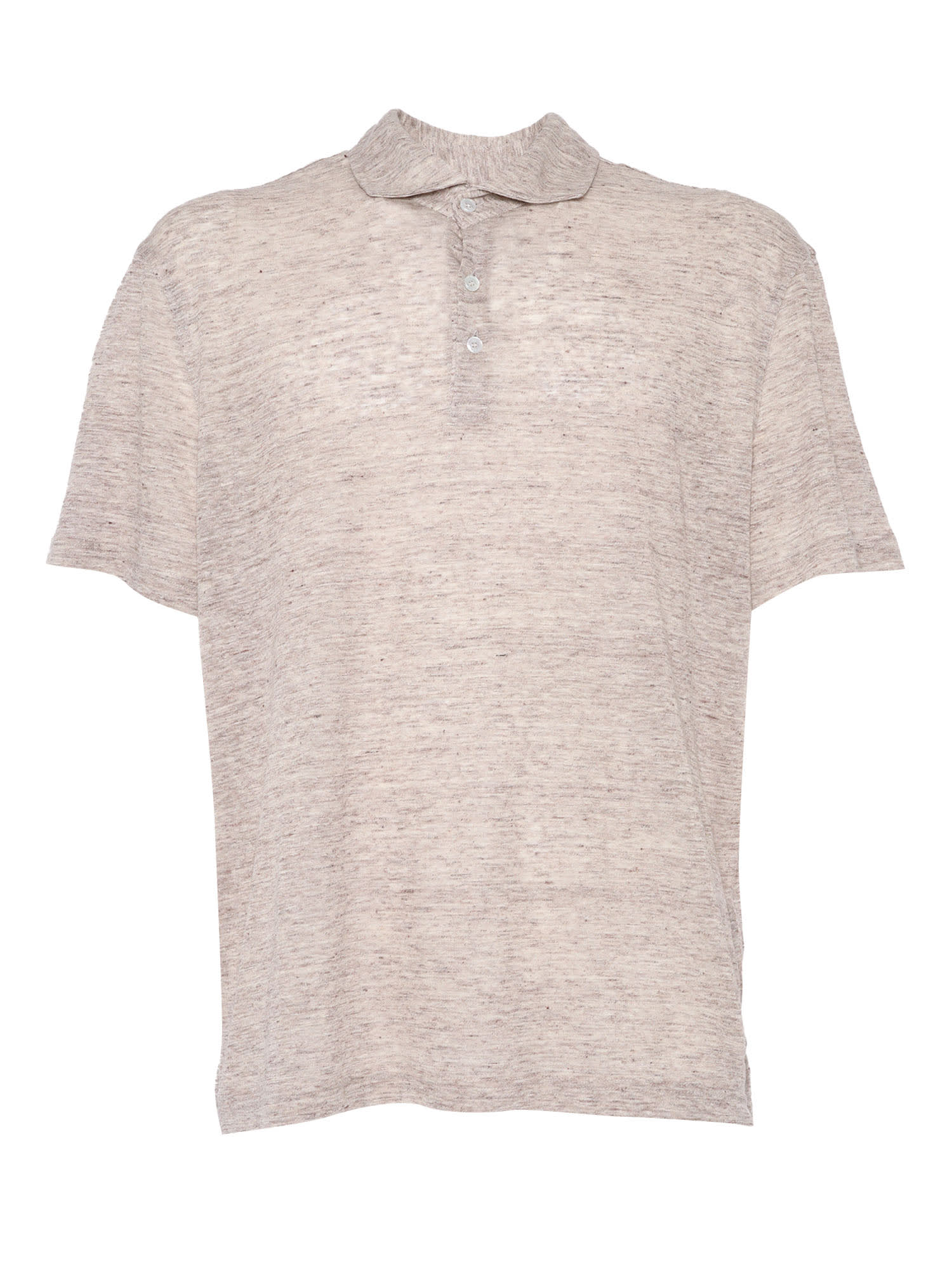 Shop Fedeli Melange Linen T-shirt In Beige