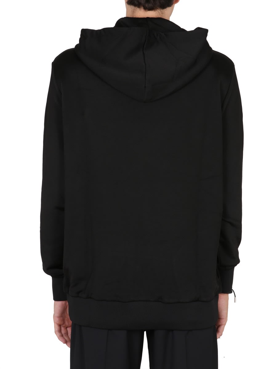 Shop Alexander Mcqueen Sweatshirt With Atelier Print In Black