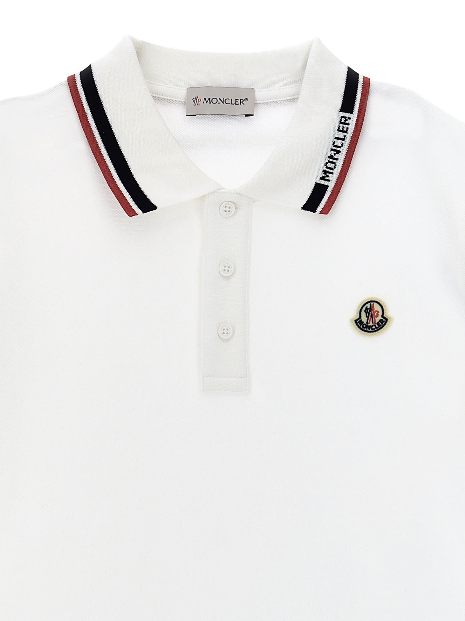 Moncler Ss Polo In White