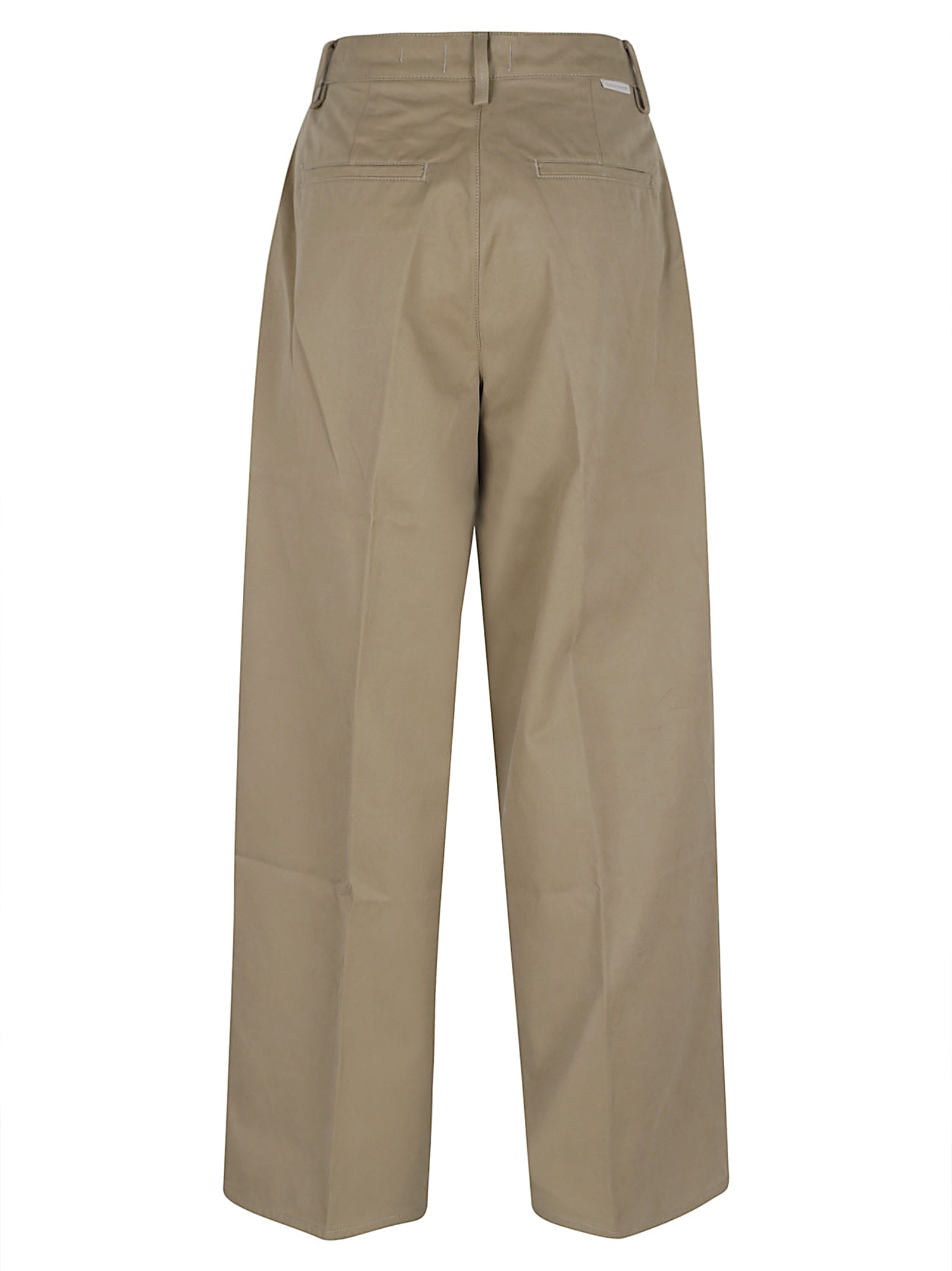 7 For All Mankind High Waisted Pleated Wide Leg Trousers In Nude