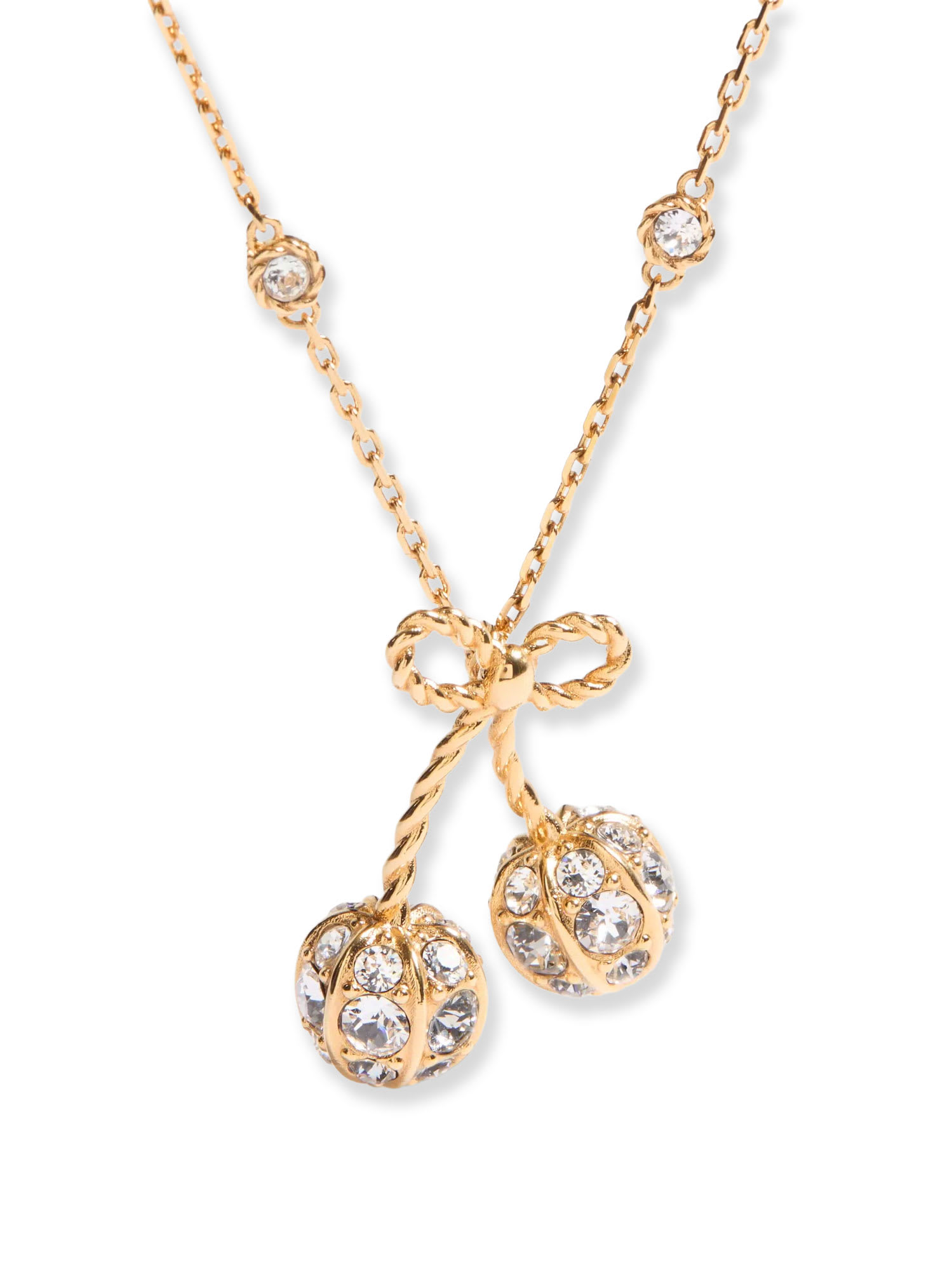 Valentino Cherrifyc Metal Necklace With Swarovski Crystals In Brown