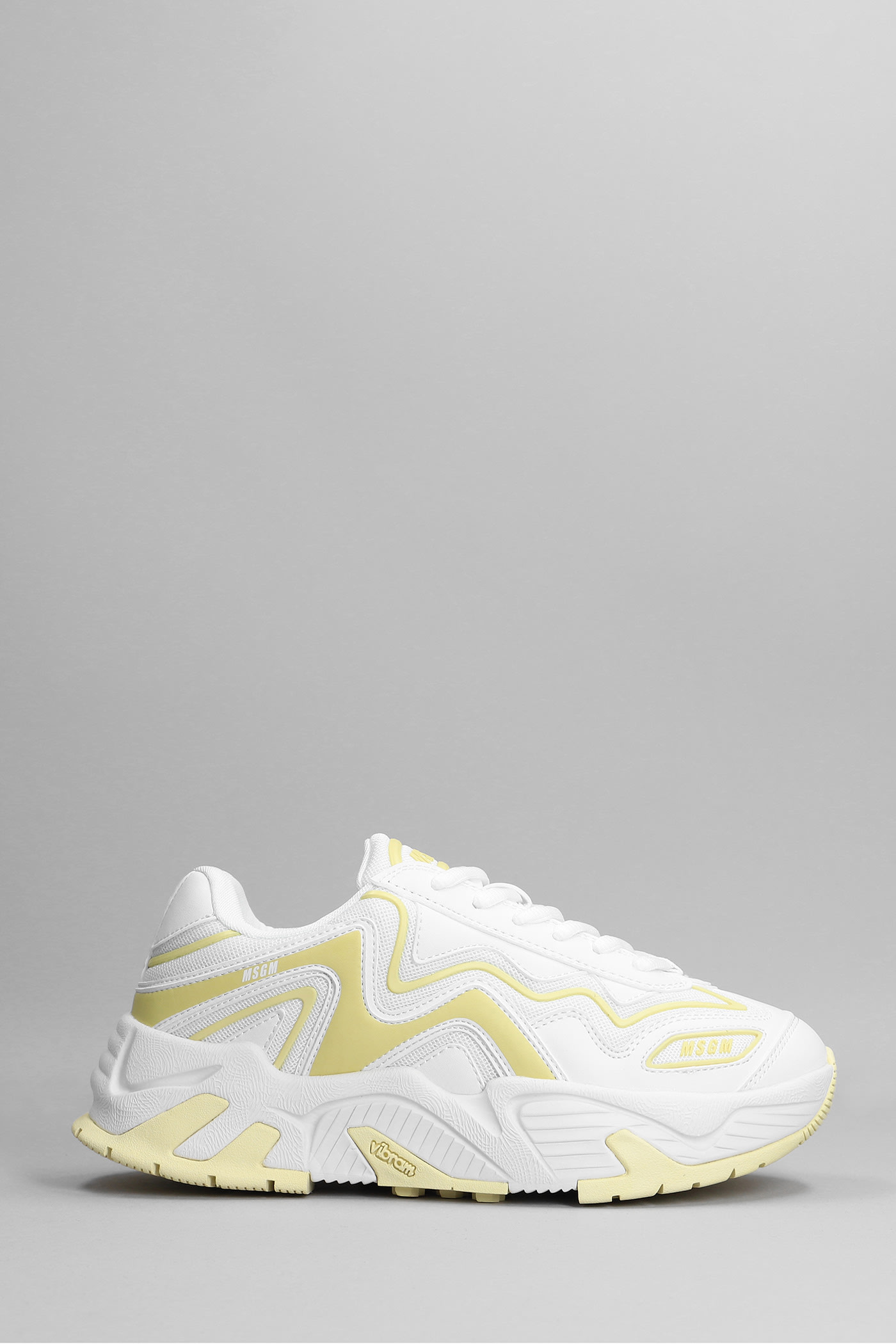 MSGM Sneakers In White Leather