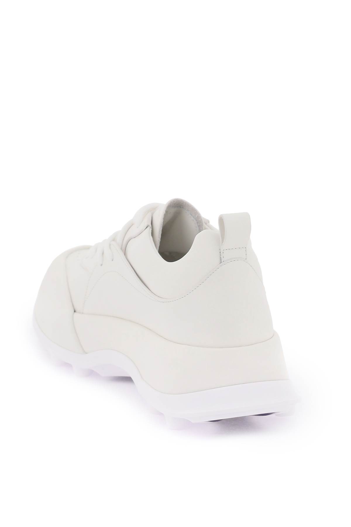 Shop Jil Sander Orb Sneakers In Porcelain (white)