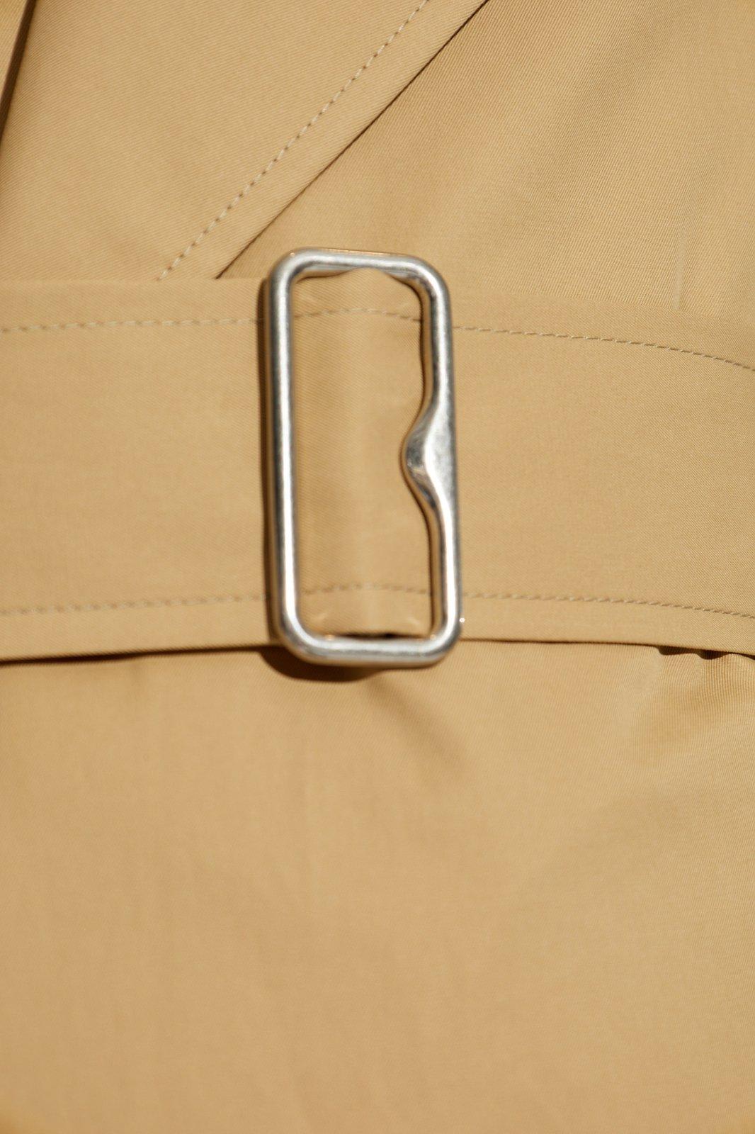 Burberry Giacca Trench In Gabardine In Gold