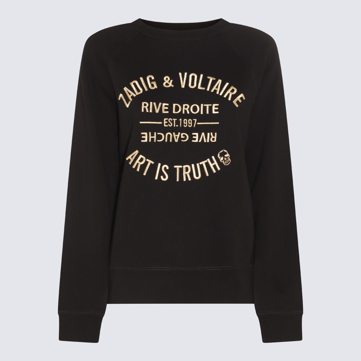 Black Cotton Sweatshirt