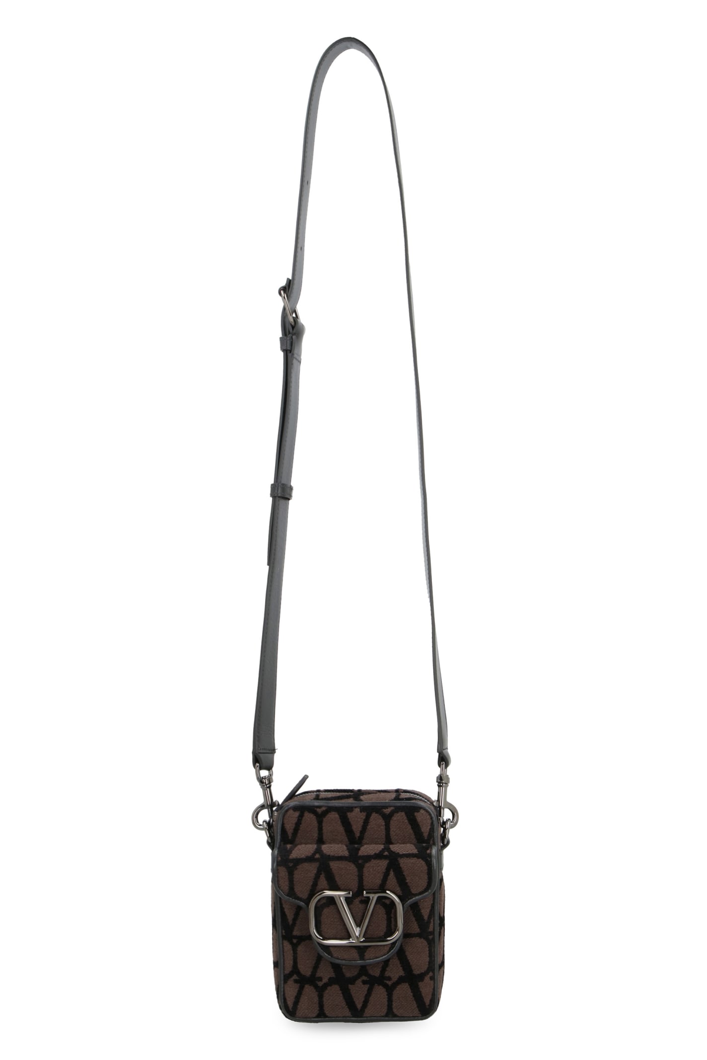 Shop Valentino Garavani - Locò Mini Crossbody Bag In Brown