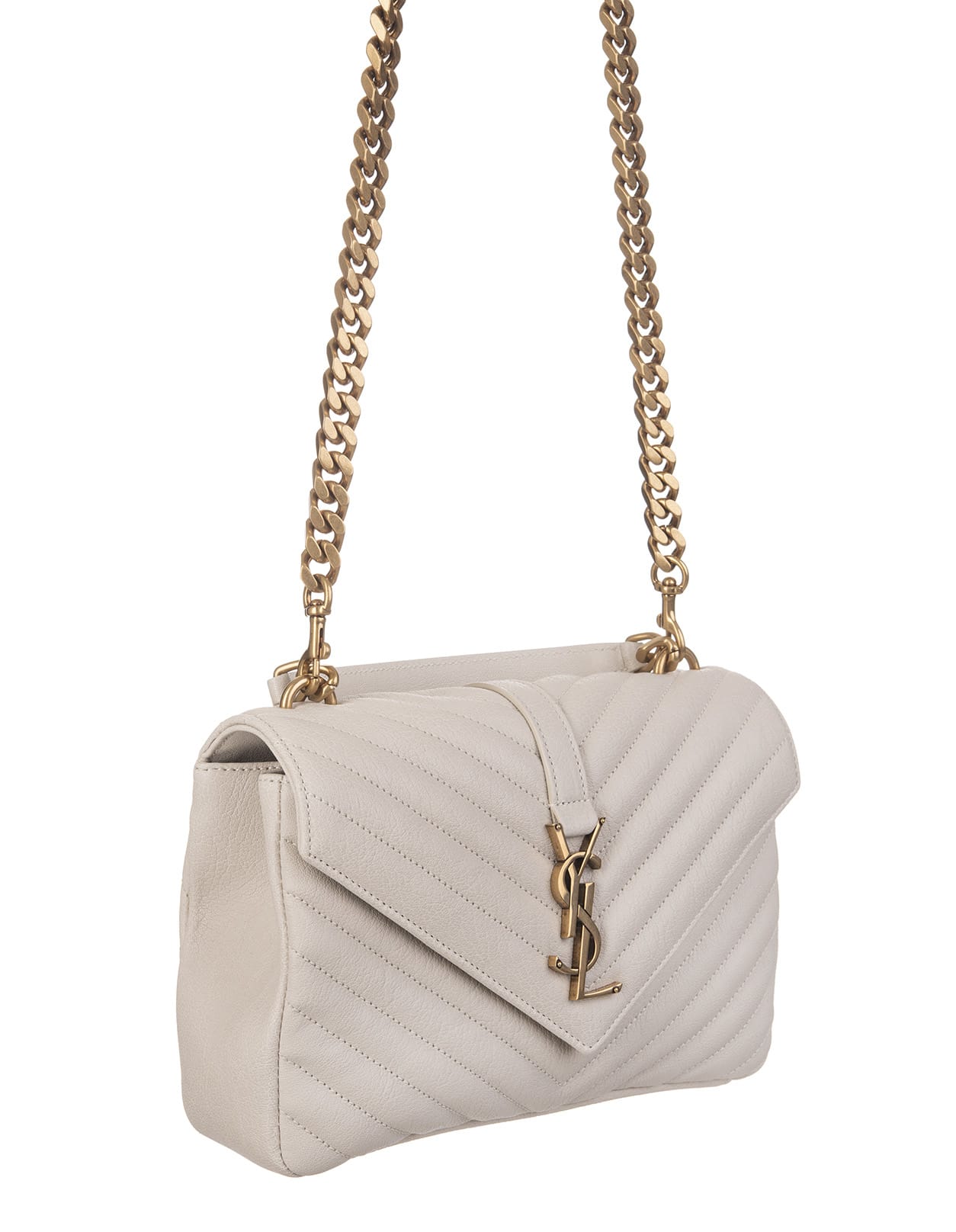 ysl college bag white