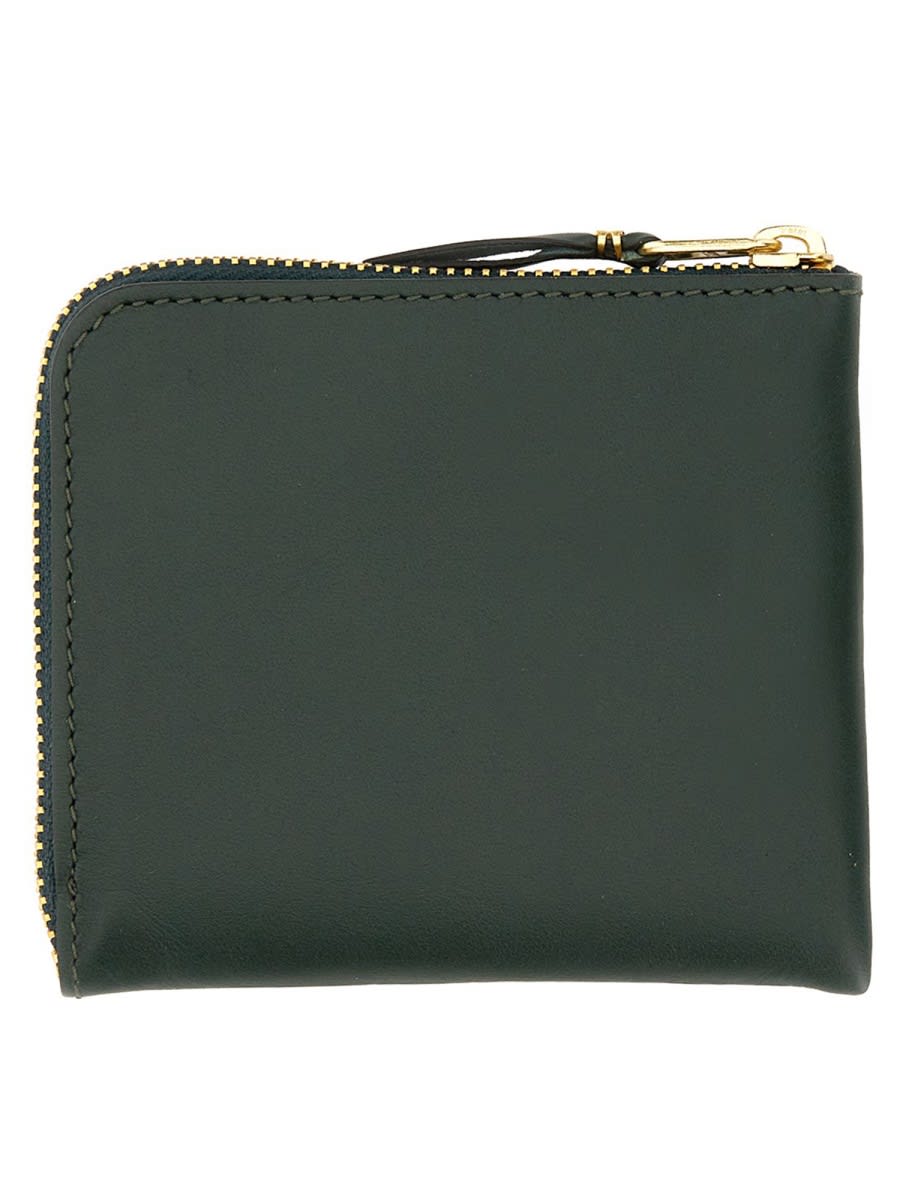 Shop Comme Des Garçons Leather Wallet In Green