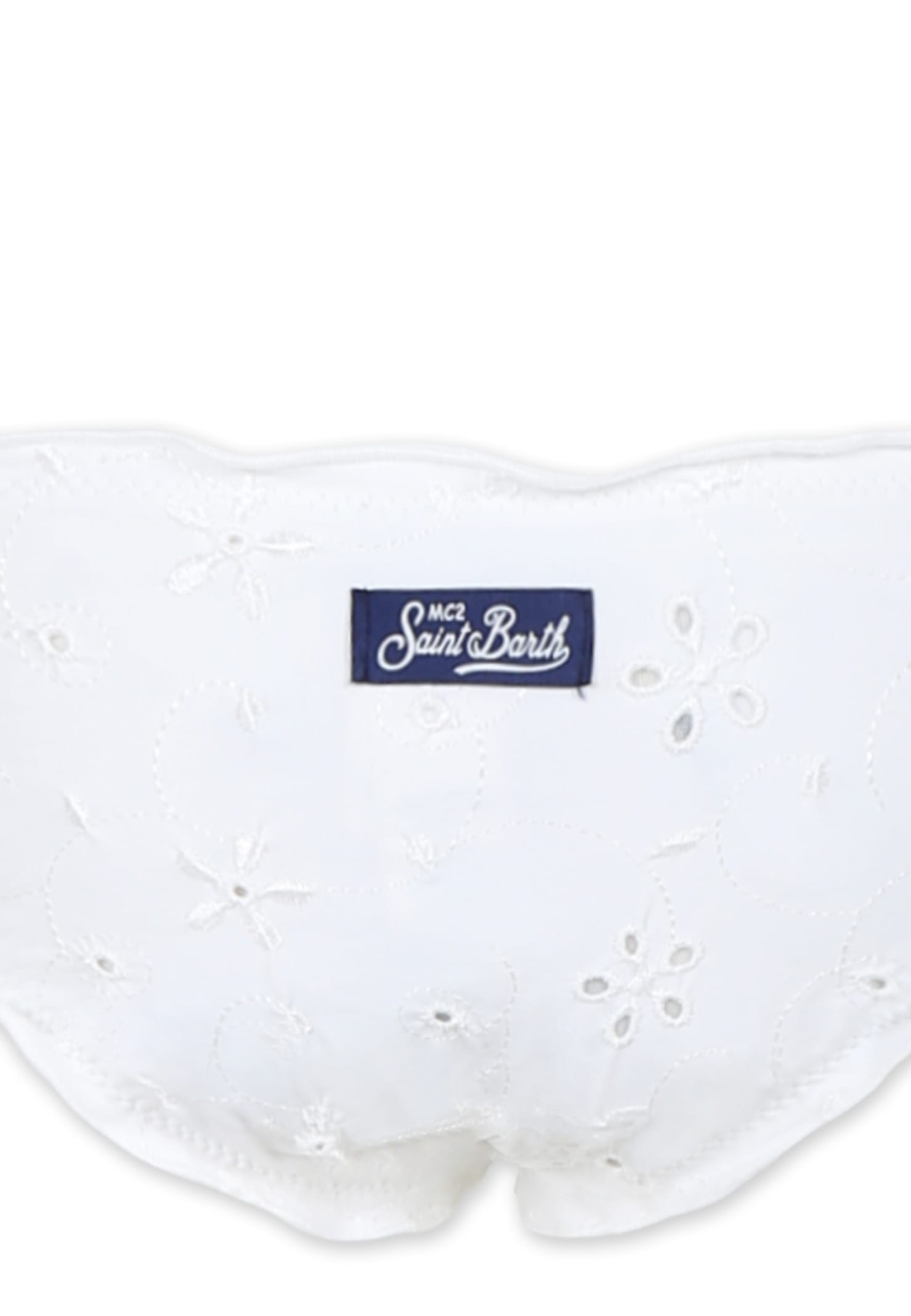 Mc2 Saint Barth White Bikini For Girl With Flowers In White