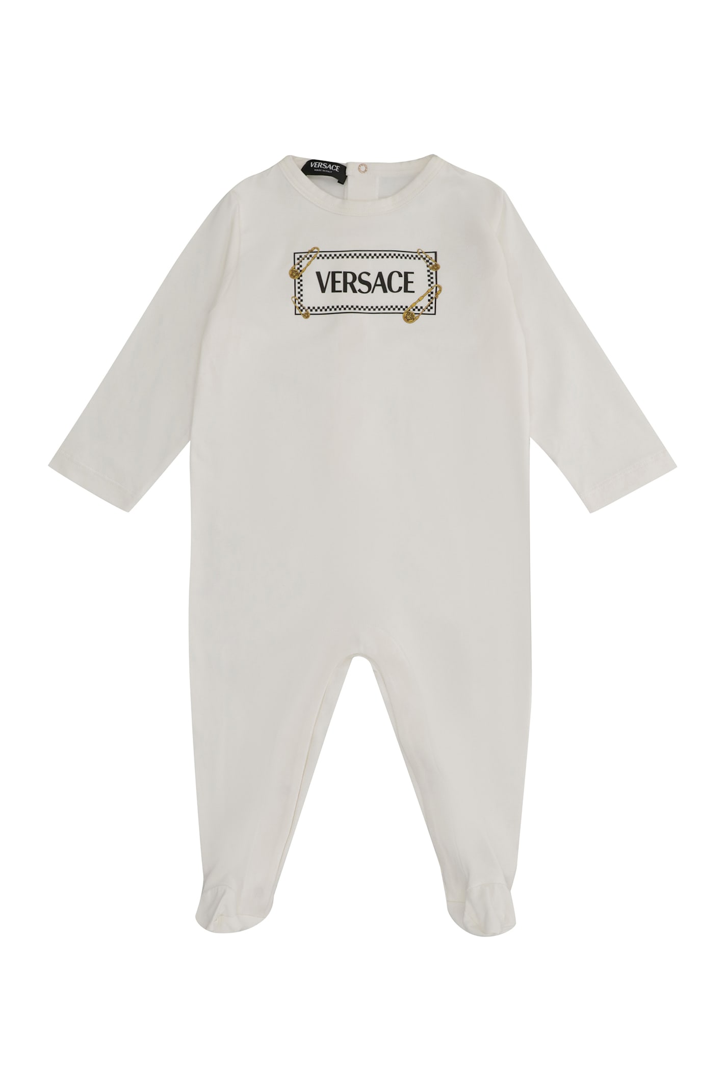 Young Versace Cotton Baby-romper In White