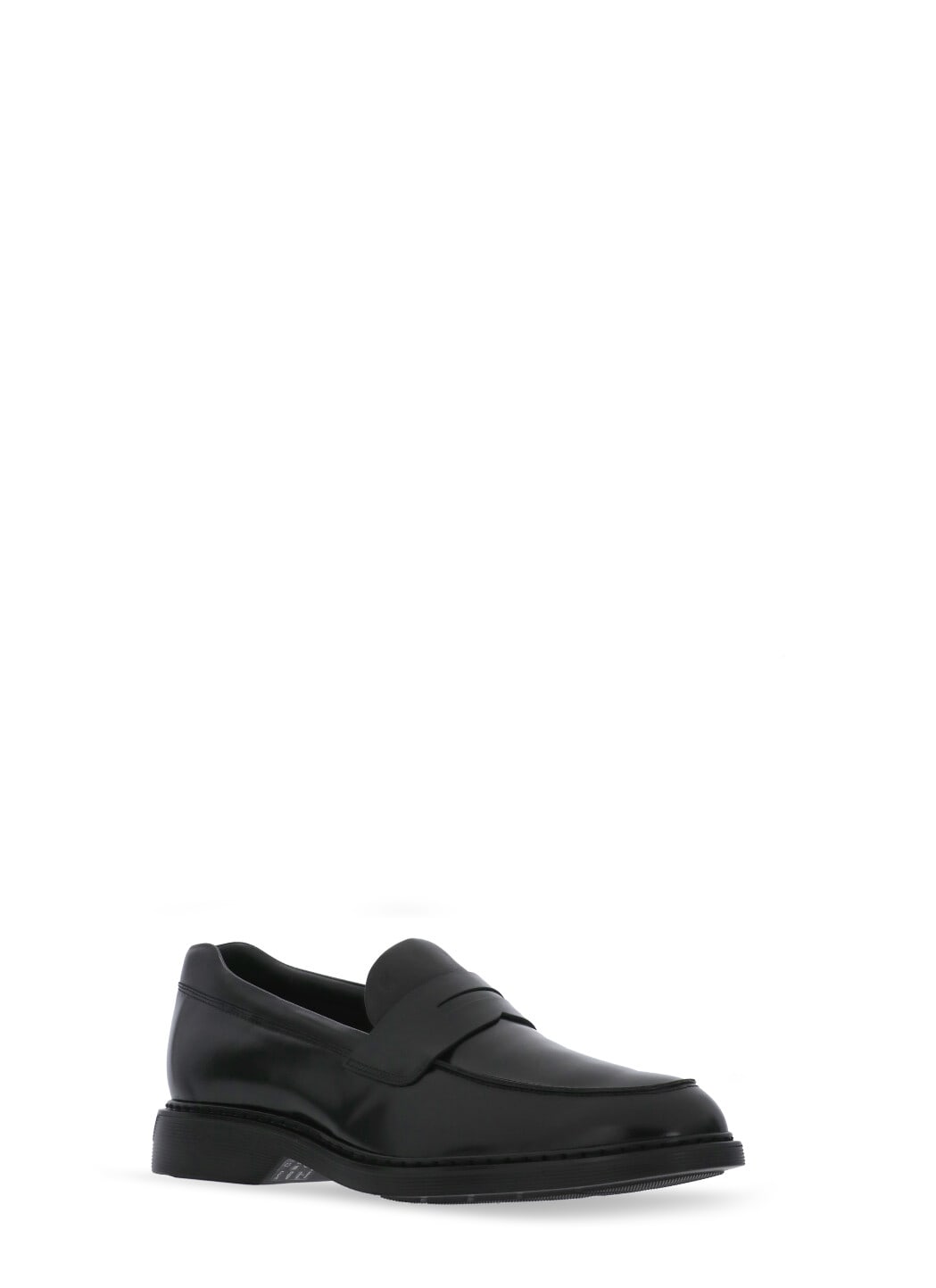 Shop Hogan H576 Loafers In Black