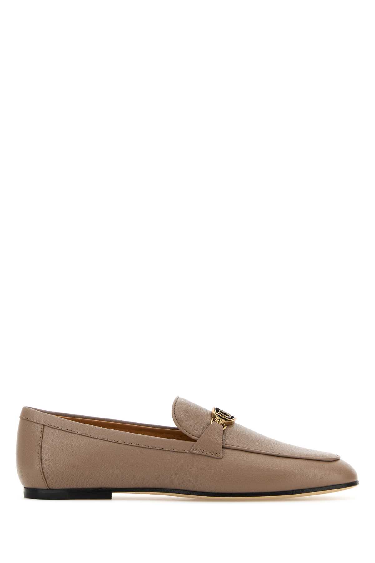 Shop Tod's Mud Leather Loafers In C413